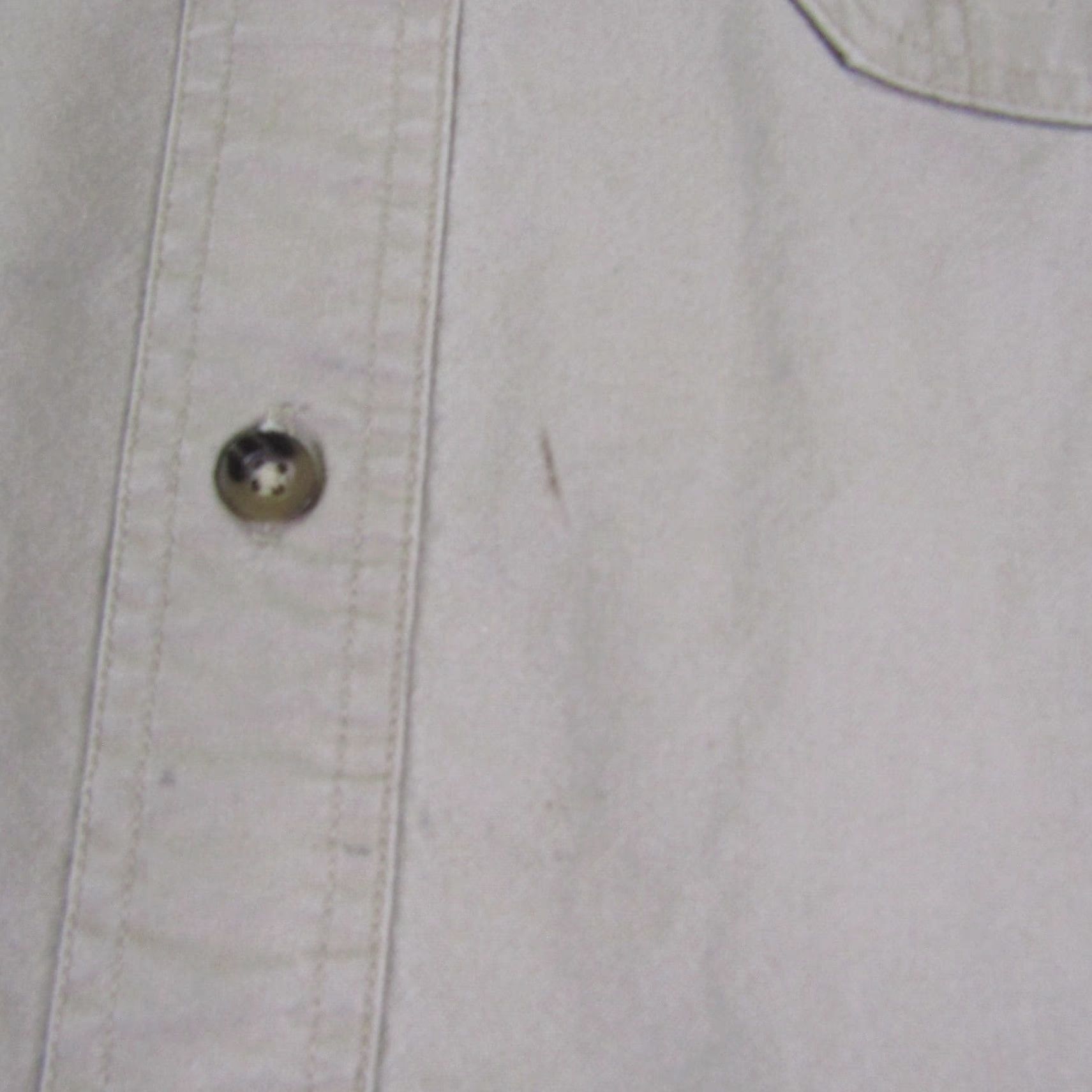 Carhartt VINTAGE Carhartt Shirt Mens XL Beige Tan Button-Up Workwear Outdoors Short Sleeve Casual Cotton Polyester Regular Size US XL / EU 56 / 4 - 3 Thumbnail