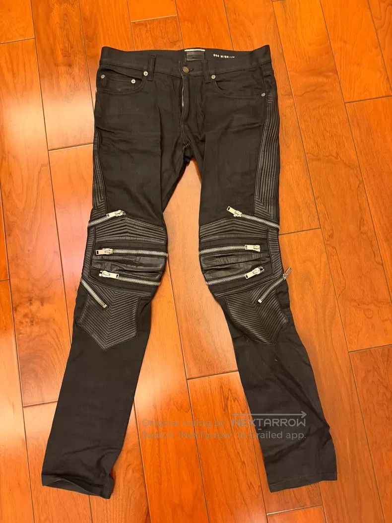 Saint Laurent Paris Saint Laurent Paris Patchwork Zipper Motorcycle Trousers Size US 32 / EU 48 - 1 Thumbnail