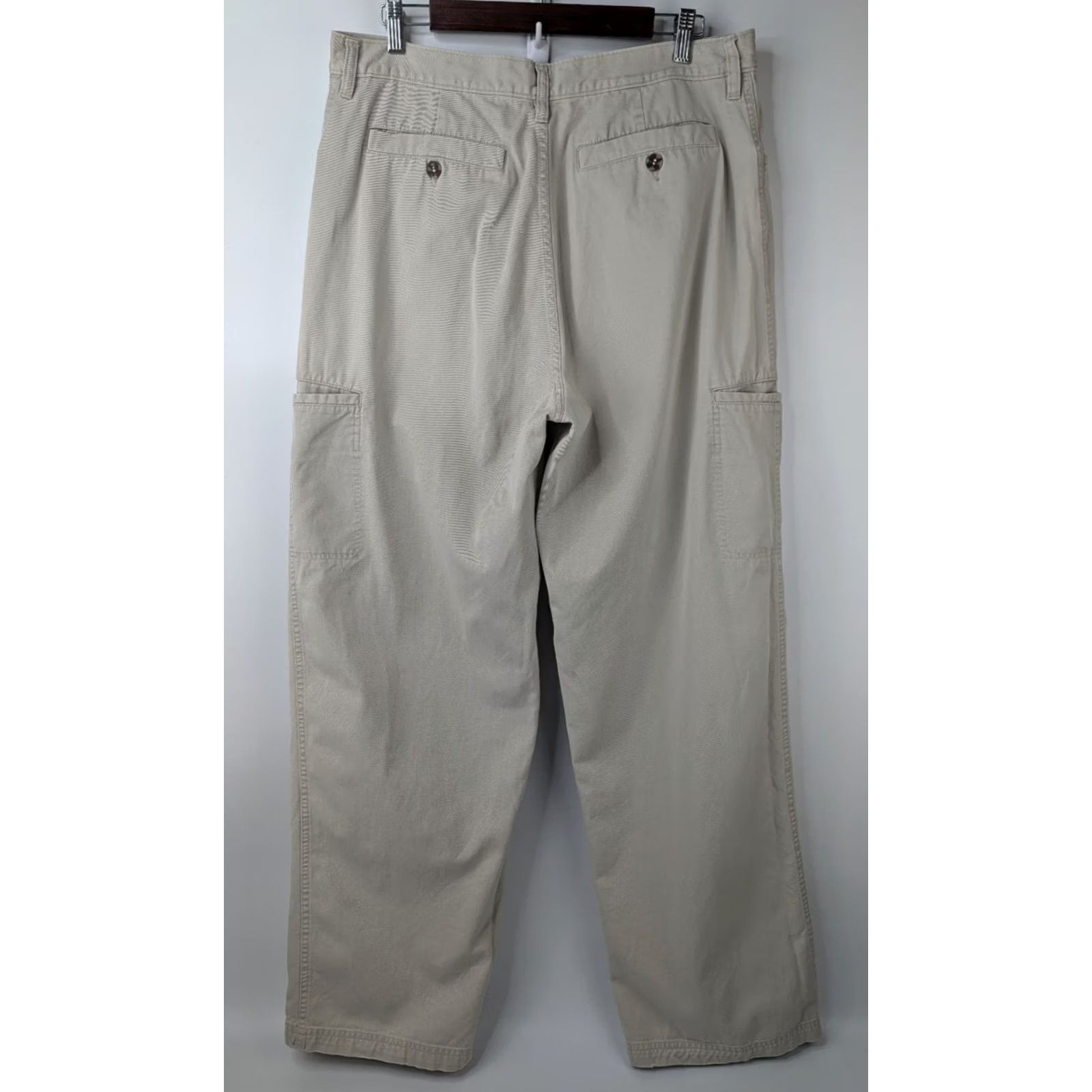 Mossimo VINTAGE Mossimo Pants Cargo Baggy Men's 36 Beige Wide-Leg Khaki Grunge 70s Army Size US 36 / EU 52 - 4 Thumbnail