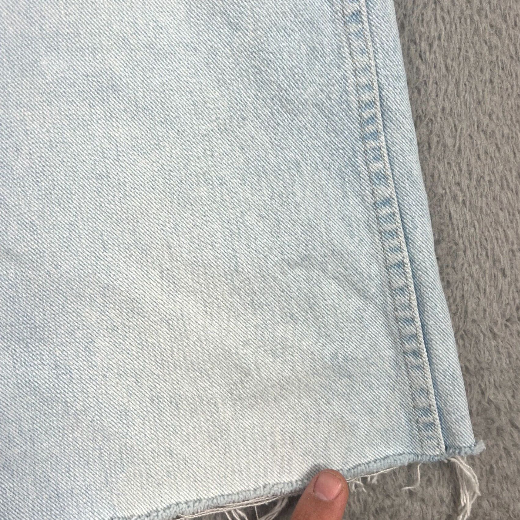 Wrangler VINTAGE Wrangler Shorts Mens Bermuda Denim Light Blue 37 9in Inseam Cut Off Grunge 90s USA Mens Size US 37 - 3 Thumbnail