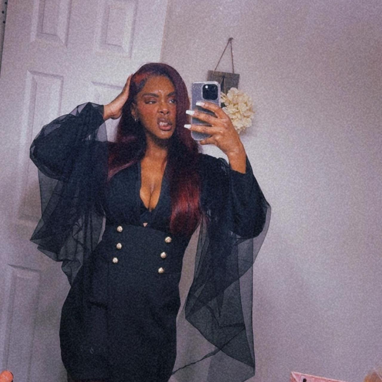 Fashion Nova Blazer Dress with Mesh Sleeves Size M / US 6-8 / IT 42-44 - 4 Thumbnail