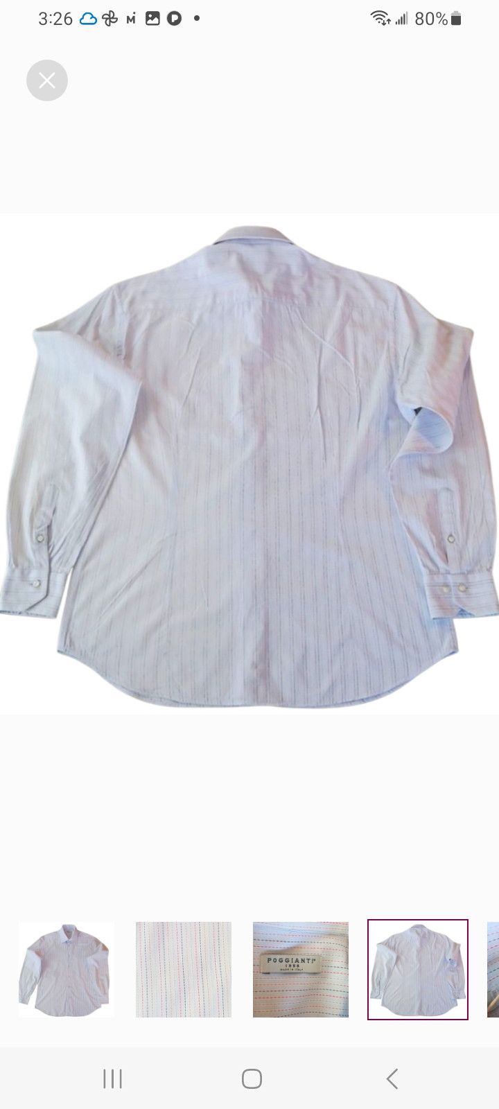 Other POGGIANTI 1958 Multithread Striped Long Sleeve Shirt Size US L / EU 52-54 / 3 - 4 Thumbnail