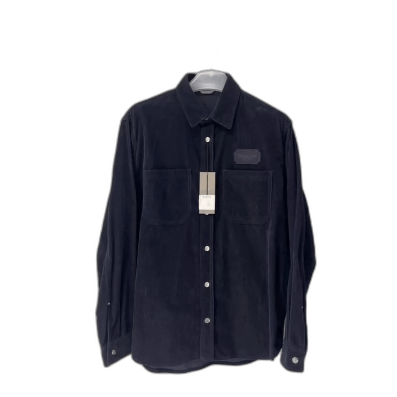 Dior DIOR Navy Blue Long Sleeve Corduroy Shirt-2505 Size US M / EU 48-50 / 2 - 1 Thumbnail