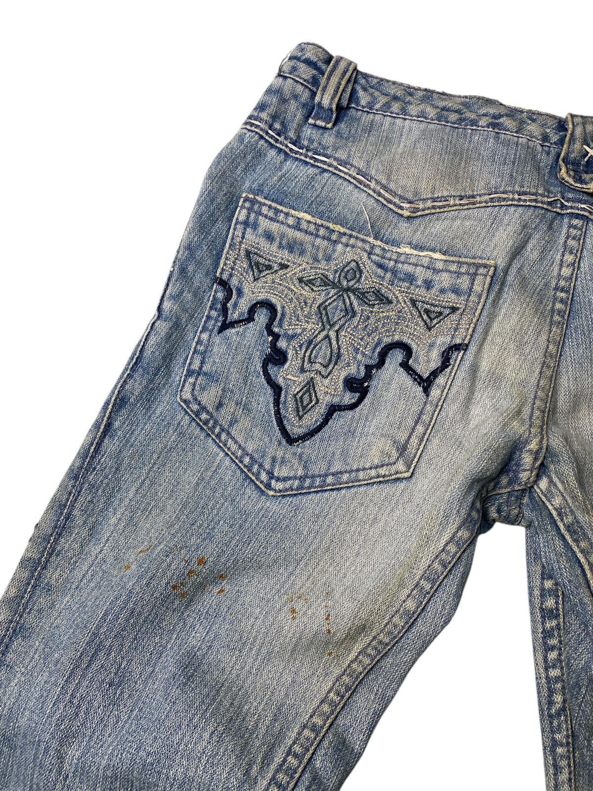 If Six Was Nine × Japanese Brand × Tornado Mart 2000's ' No Id ' Japanese Flared Boro Jeans Size US 29 - 5 Thumbnail