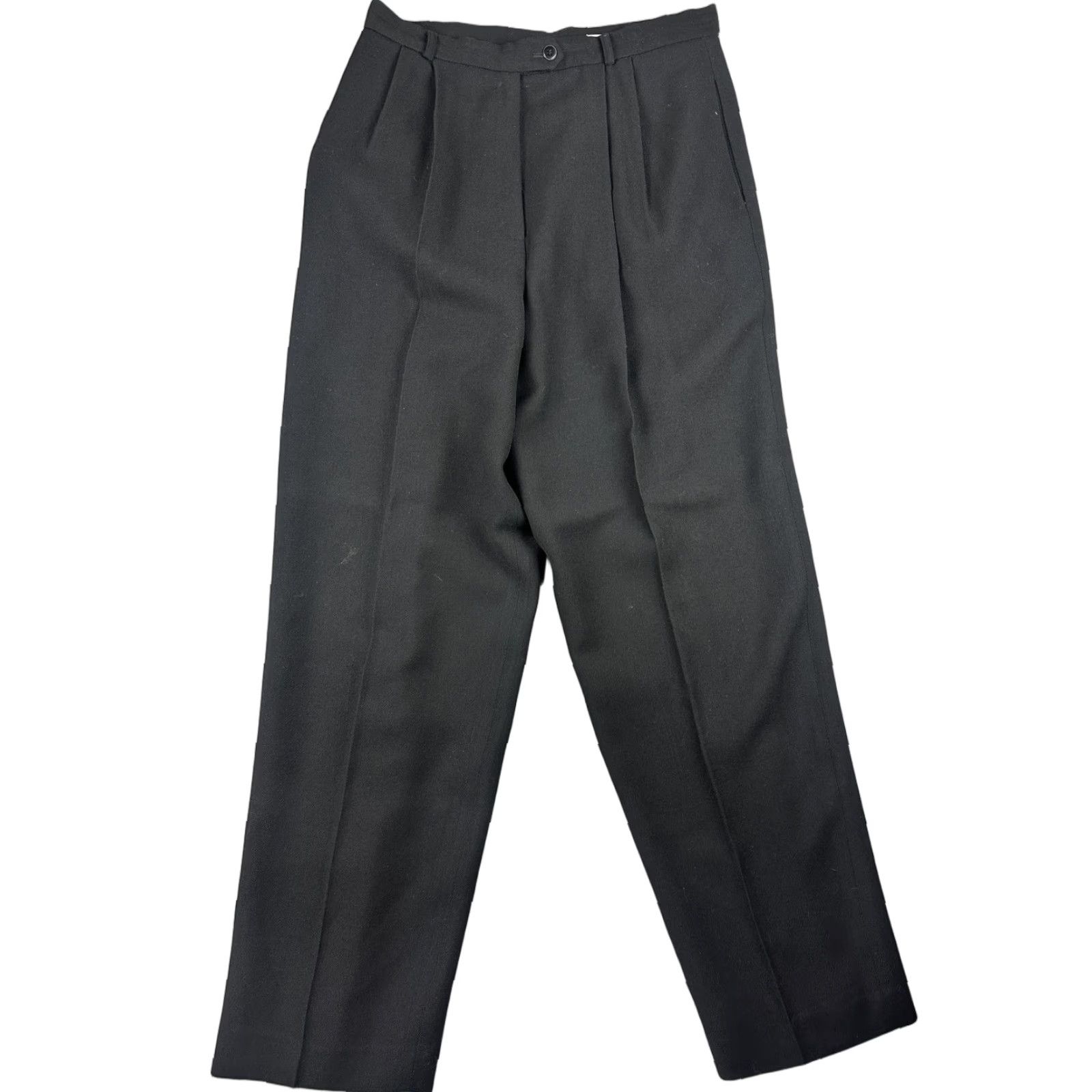 Talbots Talbots Pants Adult 14 Black Wool Pleated High Waist Dress Trousers Lined Pockets USA Size 36" / US 14 / IT 50 - 1 Thumbnail