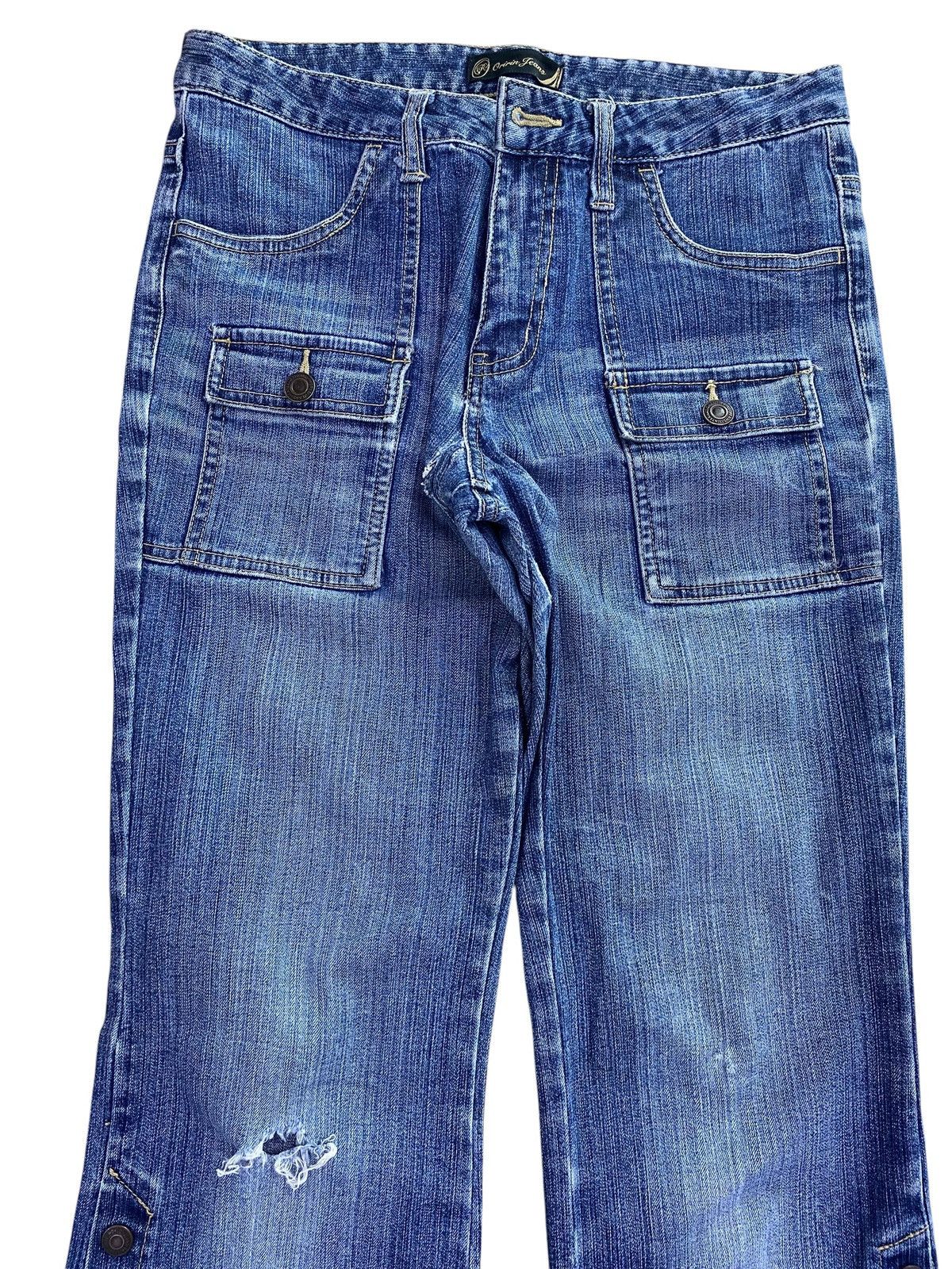 Japanese Brand Oririn Brand Bush Pants Ripped Style Flare Jeans Size US 28 / EU 44 - 2 Thumbnail