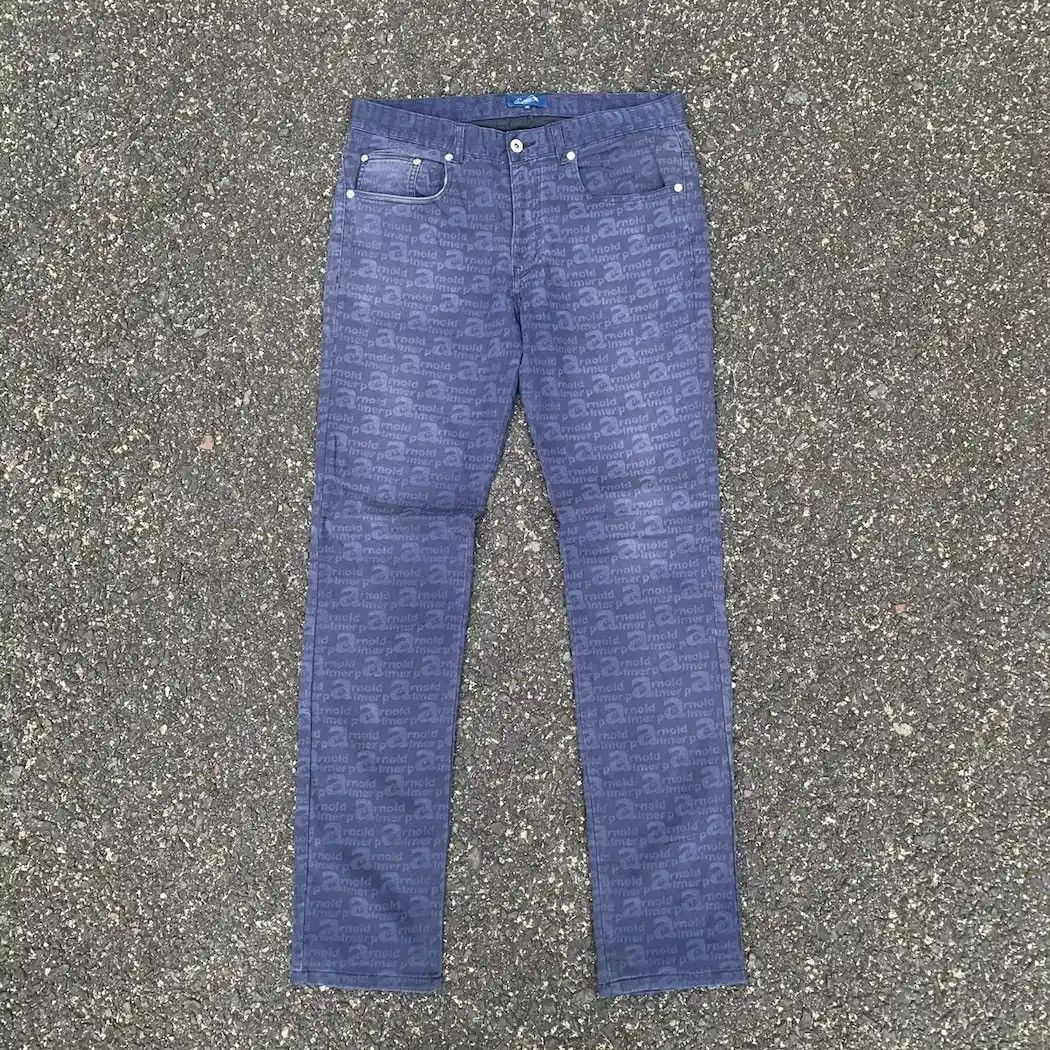 Japanese Brand 💥1990’s VINTAGE ARNOLD PALMER 32x32 TROUSERS MONOGRAM PANTS Size US 32 / EU 48 - 3 Thumbnail