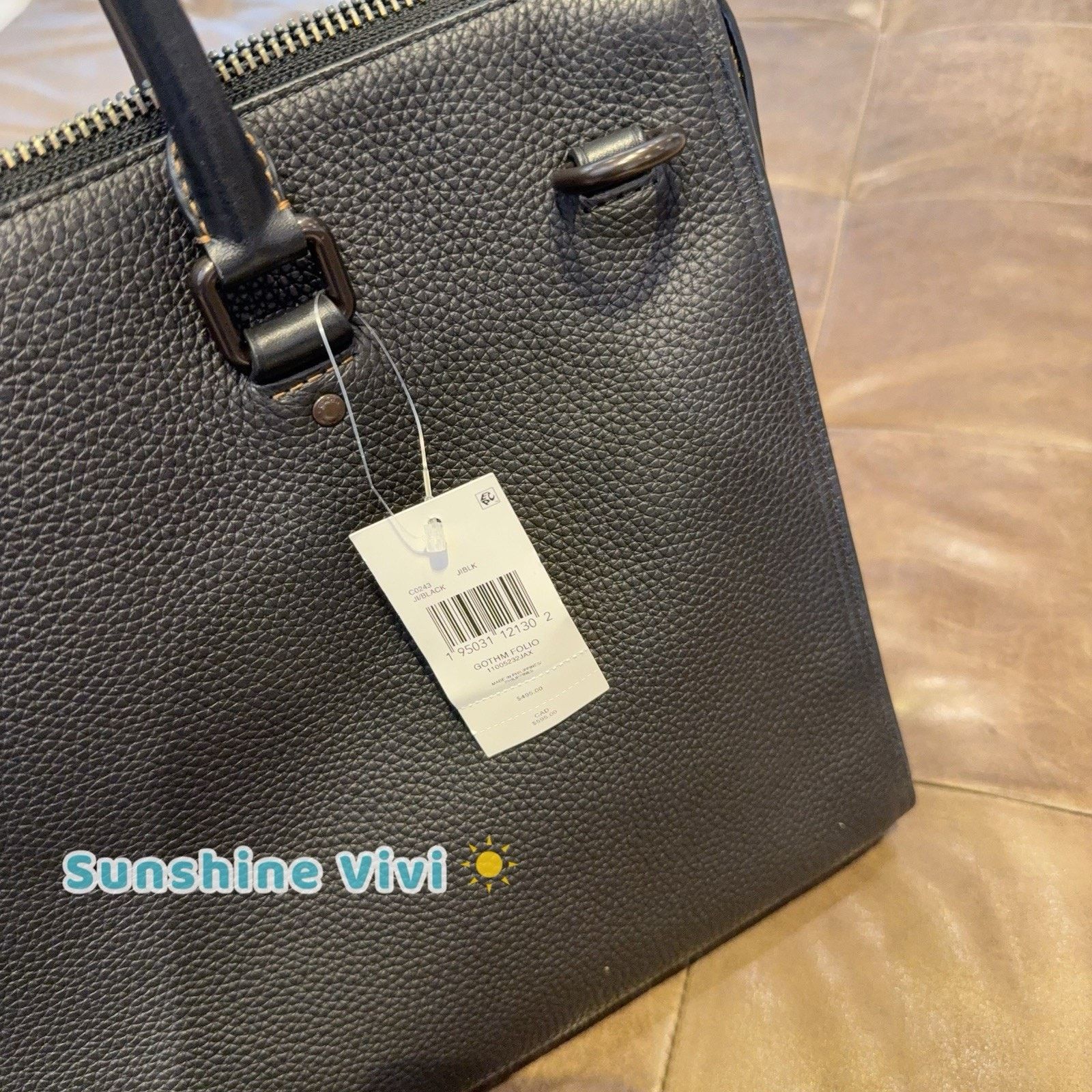 Coach NWT Coach CO243 Gotham Folio Bag Soft leather IN Black Size ONE SIZE - 3 Thumbnail