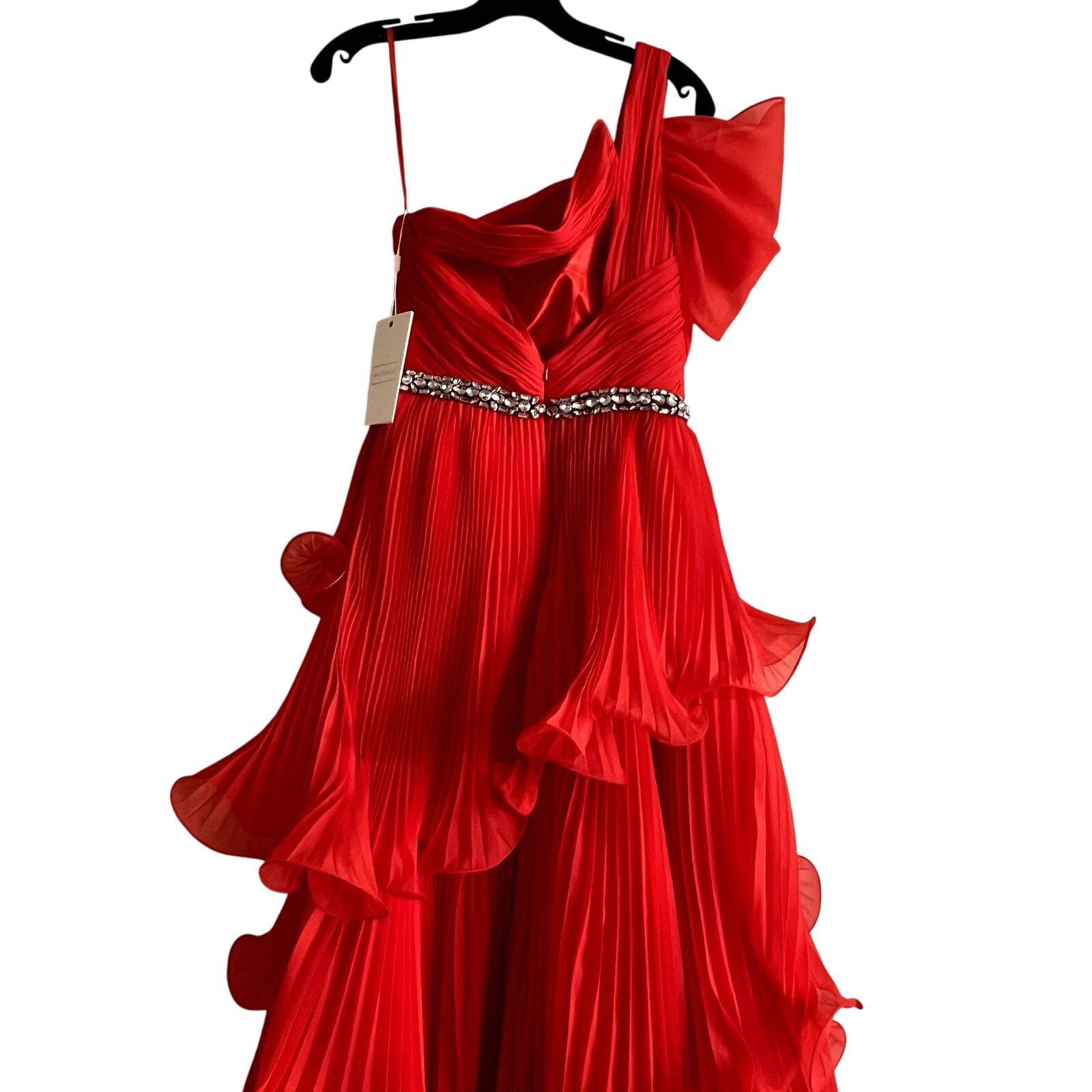 MACH & MACH Mac Duggal maxi red dress one shoulder size 2 BB Size XS / US 0-2 / IT 36-38 - 5 Thumbnail