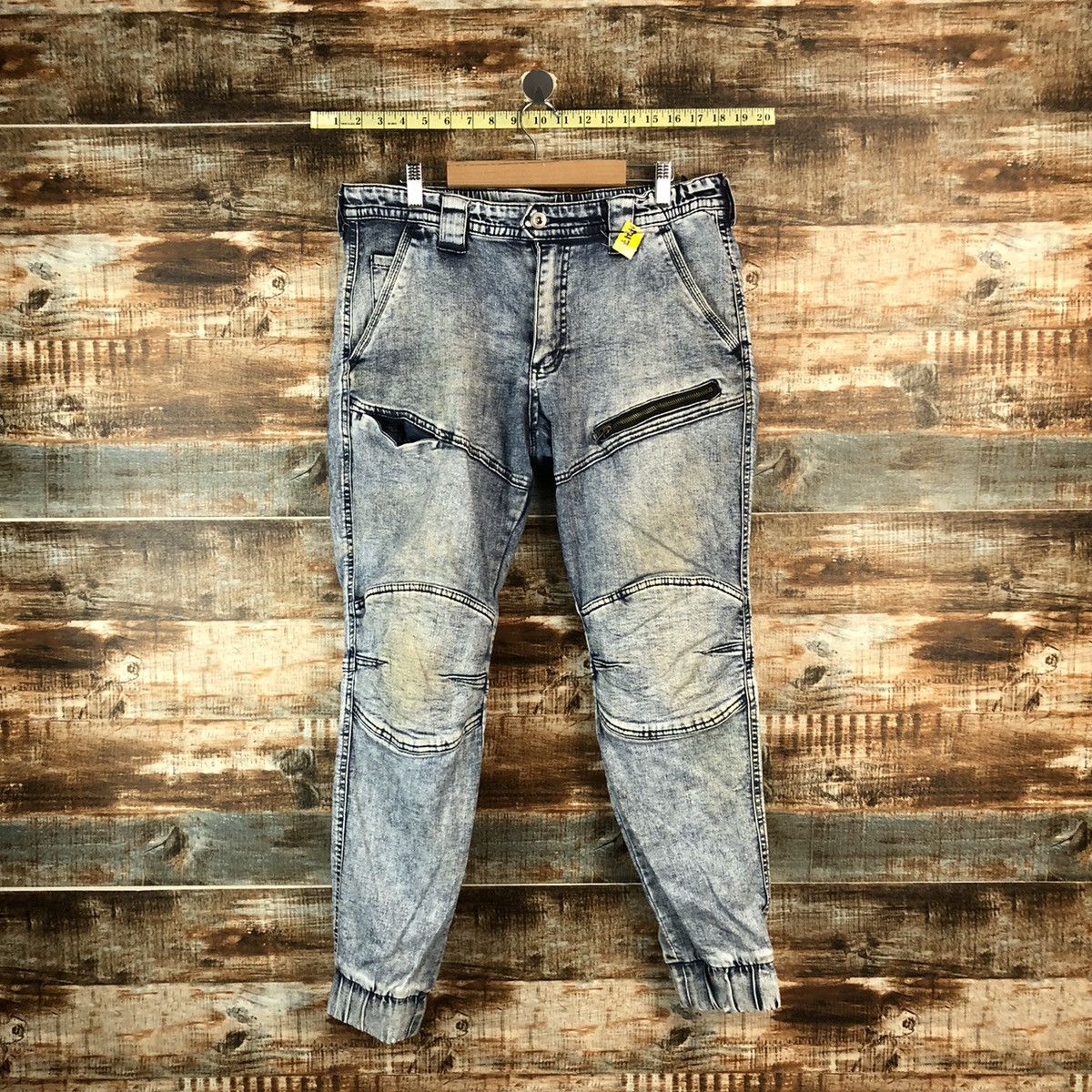 Japanese Brand Field Core Blue Denim utility tactical jogger Pants #A2173 Size US 32 / EU 48 - 1 Thumbnail