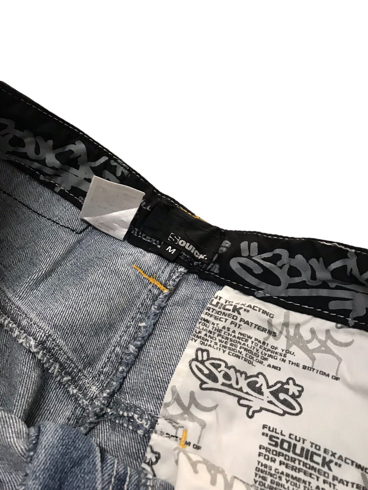 Japanese Brand JNCO Souick Embroidered Baggy Skateboard Denim Jeans Size US 33 - 8 Thumbnail