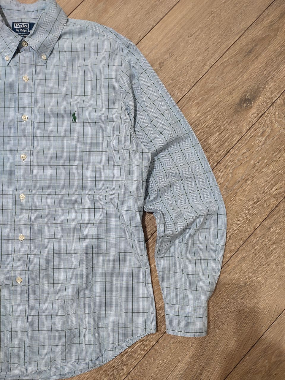 Polo Ralph Lauren × Ralph Lauren × Vintage Vintage Polo Ralph Lauren Custom Fit striped plaid Shirt Size US L / EU 52-54 / 3 - 3 Thumbnail