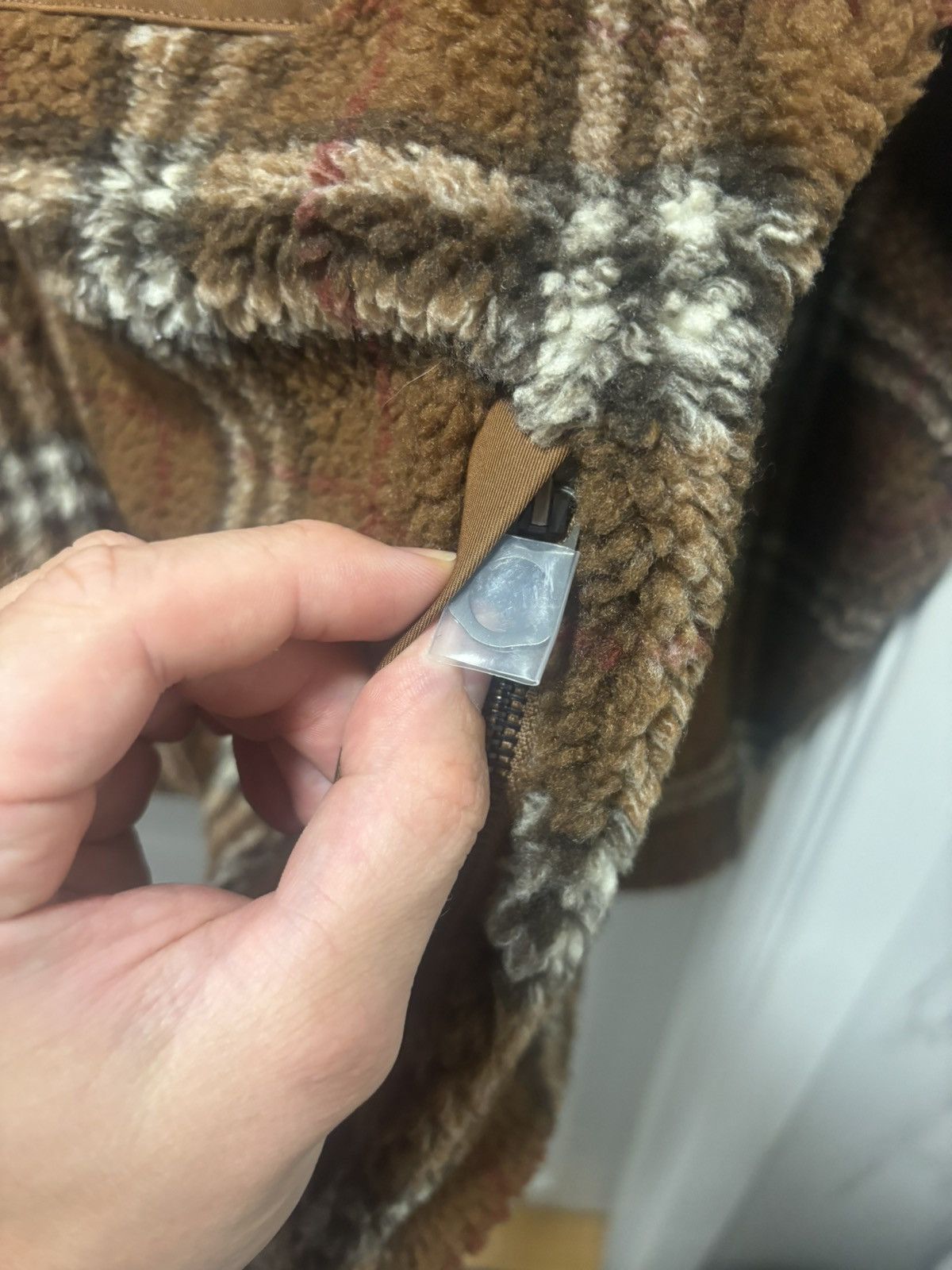 Burberry Burberry Brown Vintage Check Fleece Funnel Neck Jacket Size US XL / EU 56 / 4 - 8 Thumbnail
