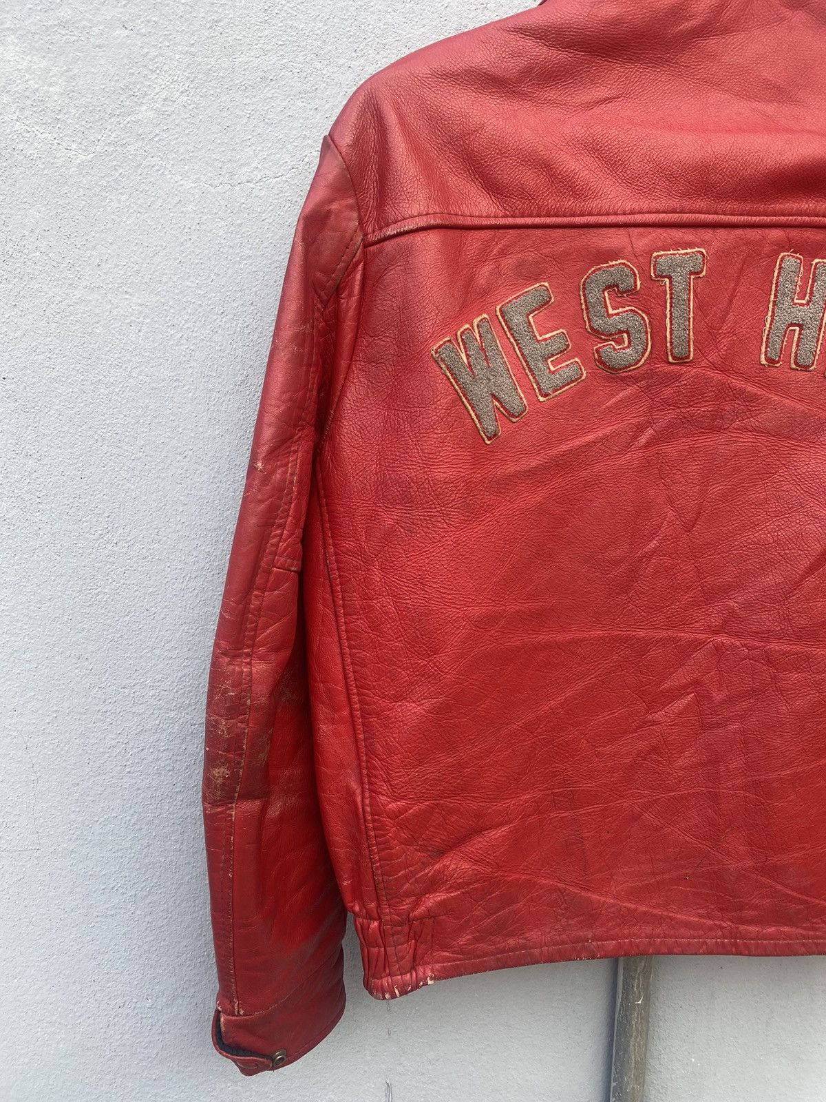 Vintage Vintage 81’ West Hill Football Leather Jacket Size US M / EU 48-50 / 2 - 16 Thumbnail