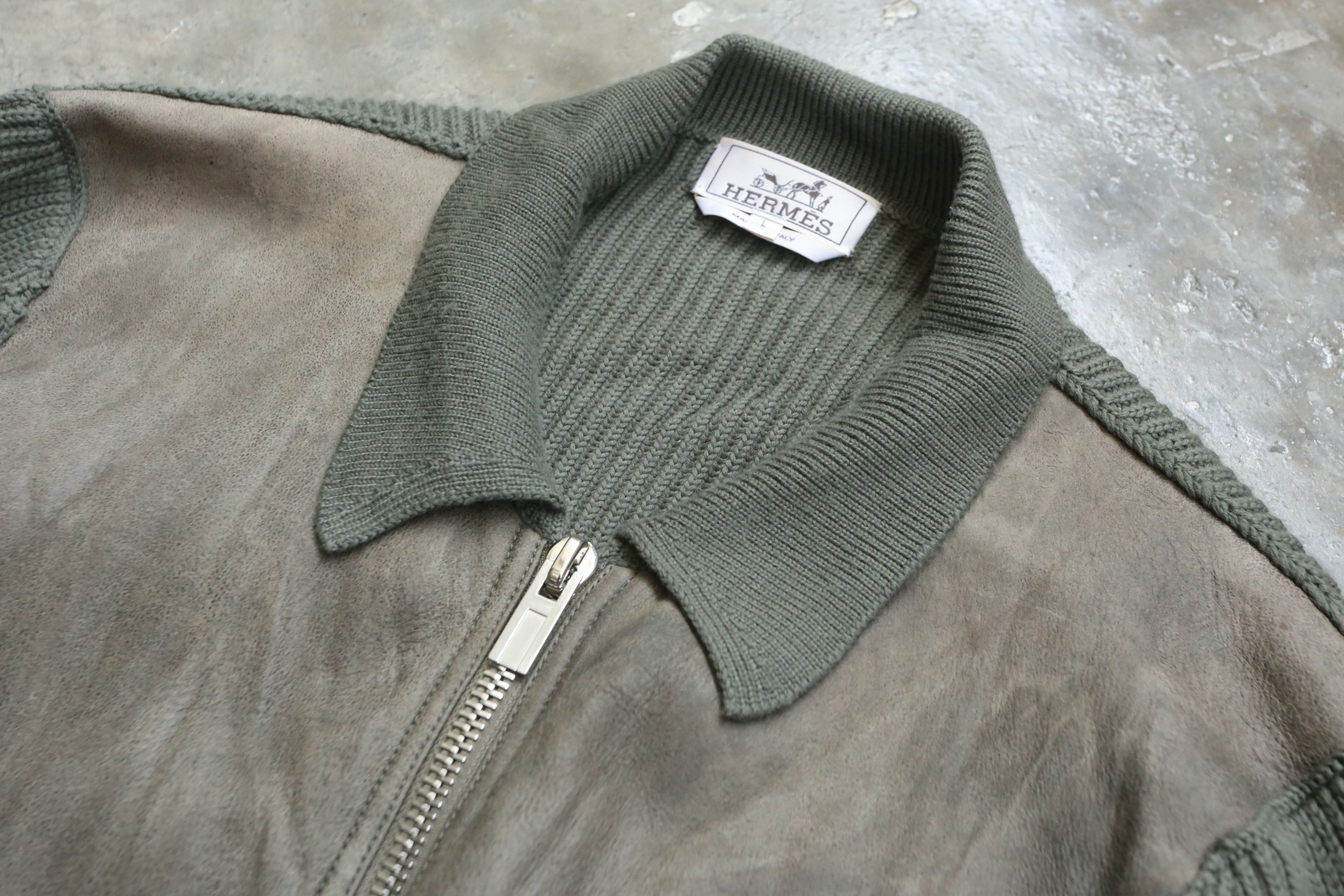 Hermes Hermes - Leather-Front Knitted Jacket Size US L / EU 52-54 / 3 - 3 Thumbnail