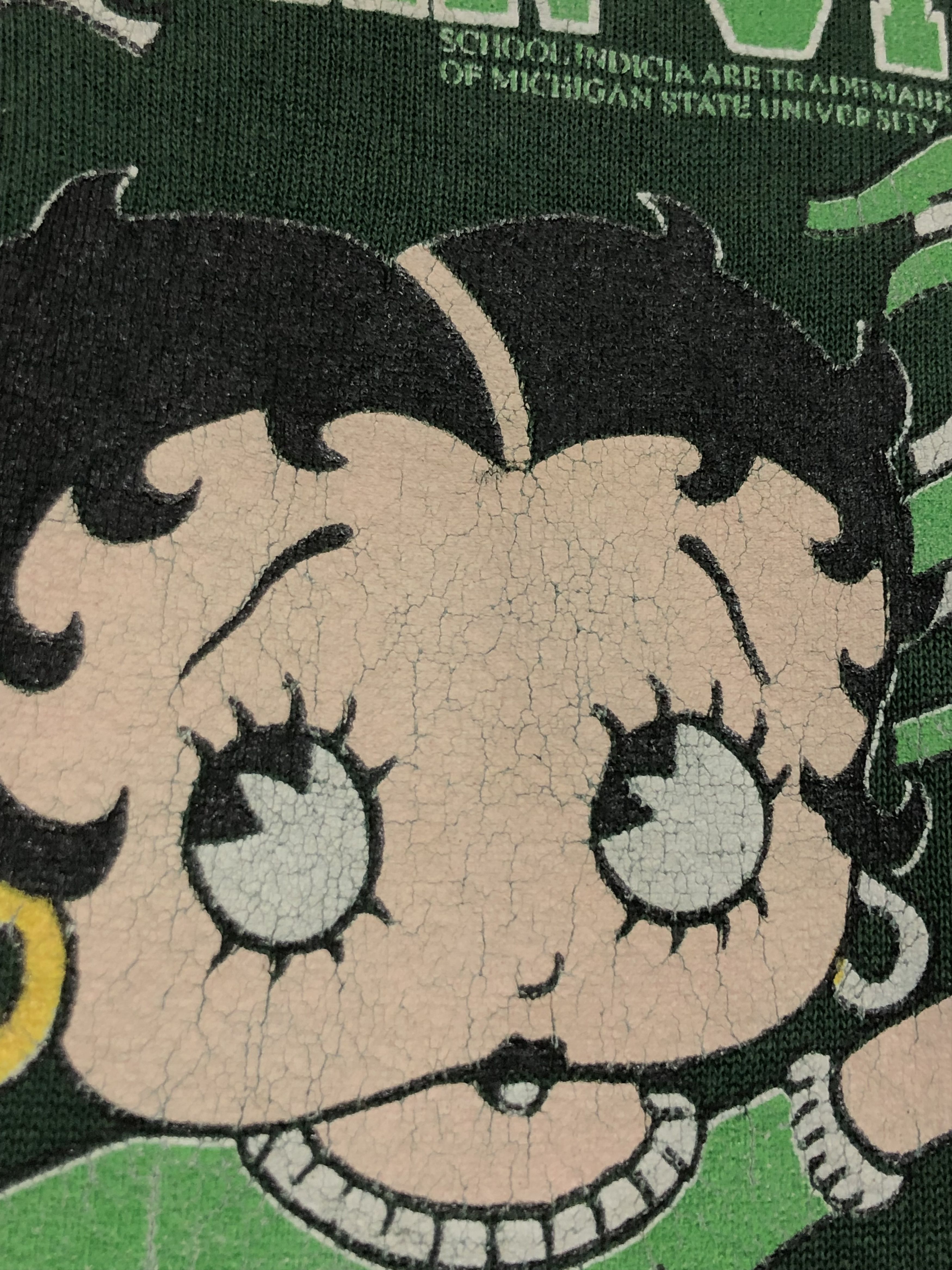 Vintage RARE🔥1994 50:50 MICHIGAN STATE UNIVERSITY BETTYBOOP POM POM Size US L / EU 52-54 / 3 - 8 Thumbnail