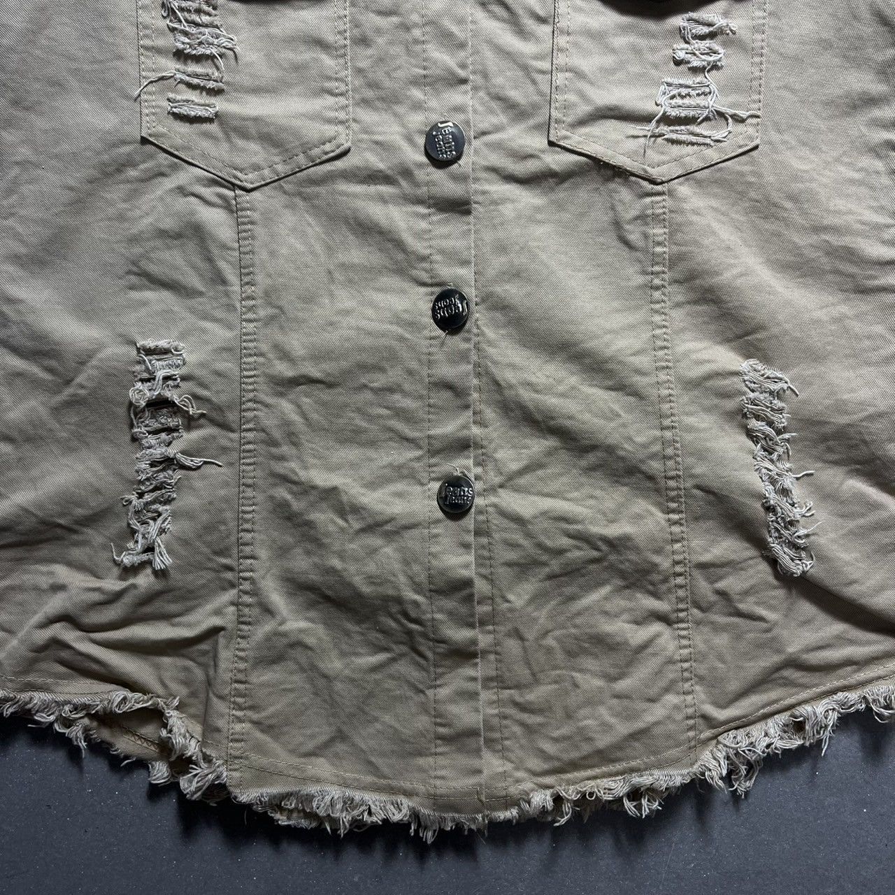 If Six Was Nine × Le Grande Bleu (L.G.B.) Unknown Brand Rocker Punk Style Denim Jacket Size US M / EU 48-50 / 2 - 4 Thumbnail