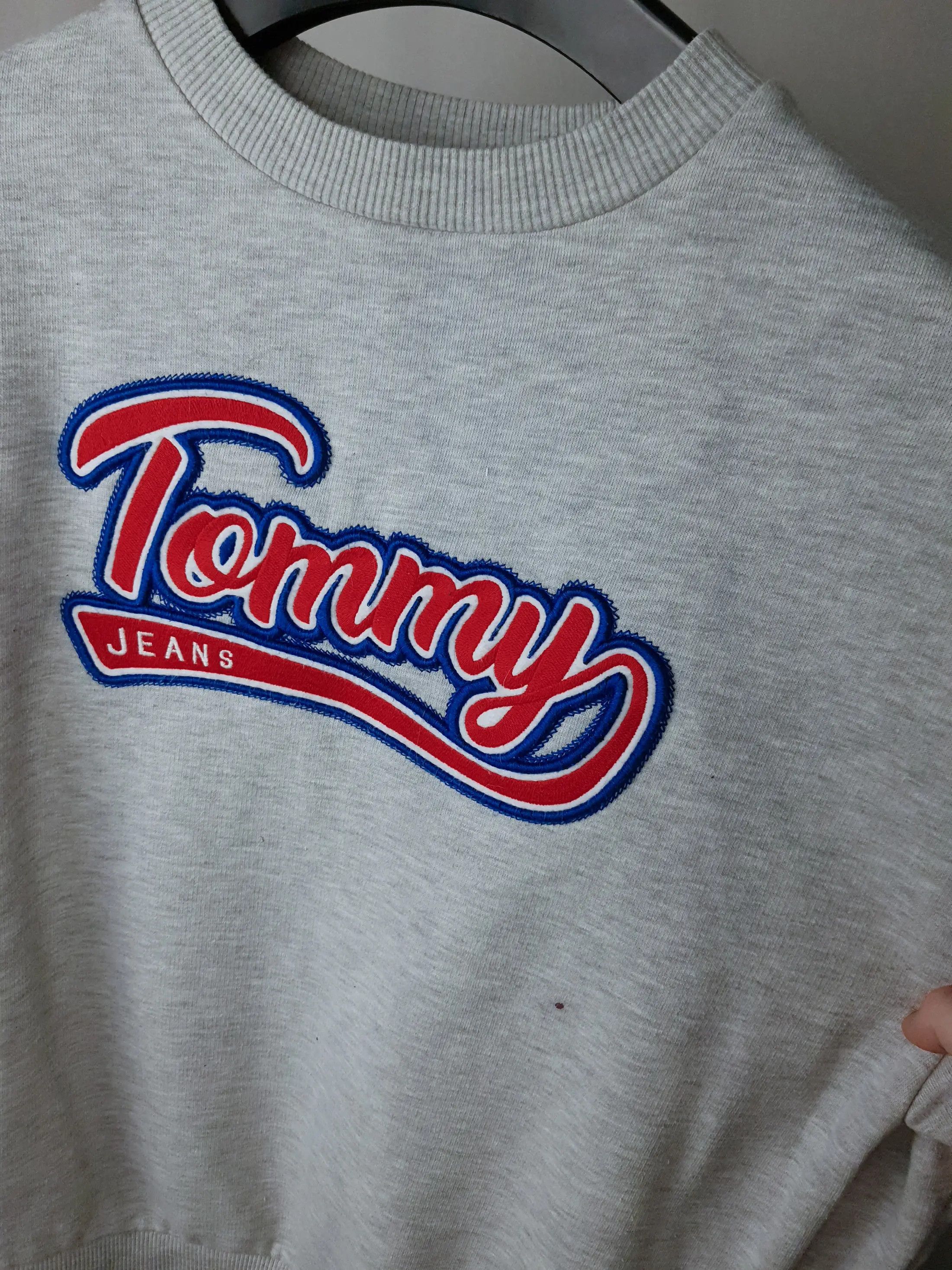 Tommy Hilfiger Tommy Hilfiger Jeans Graphite Gray Big Logo Crewneck Size US S / EU 44-46 / 1 - 9 Thumbnail