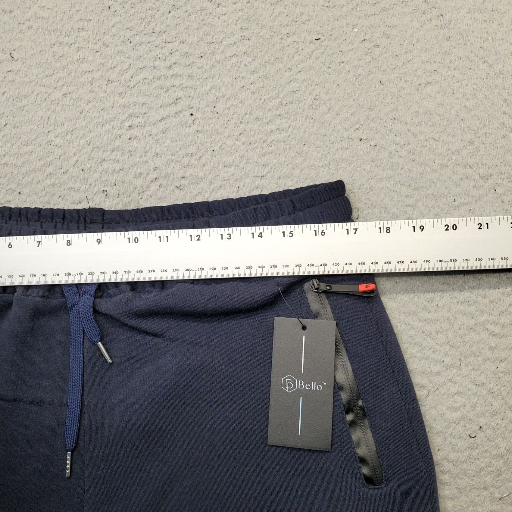 Vintage Bello Mens XL/XXL Navy 4 Bar Sweatpants Sweatpants Athletic Gym Running Drawstring Waist Tapered Pockets Size US 36 / EU 52 - 3 Thumbnail