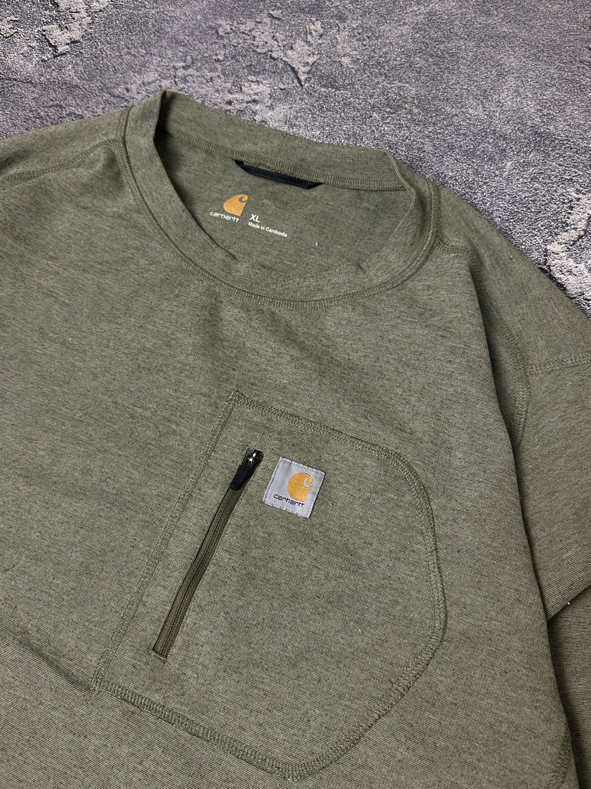 Carhartt Carhartt Force Tecnology Light Pocket Sweatshirt Olive Green Size US XL / EU 56 / 4 - 2 Thumbnail