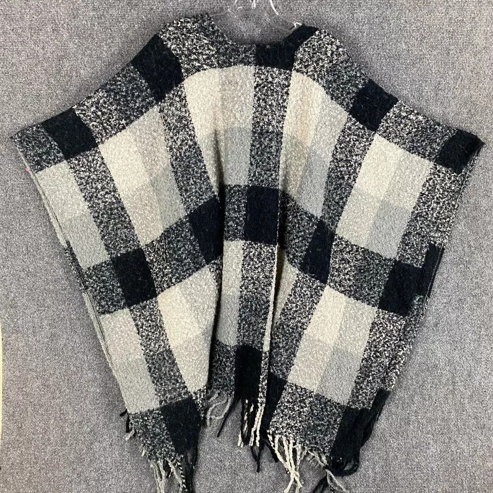 Other Woolrich Poncho Women's One Size Check Multicolor Knit OS Size ONE SIZE - 4 Thumbnail