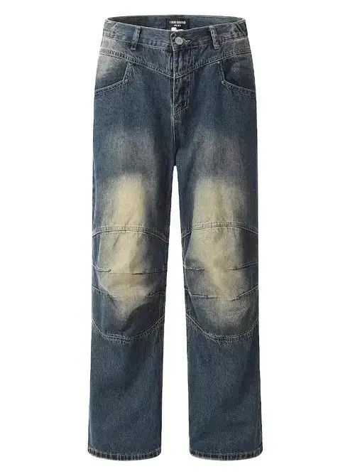 Jean Retro distressed washed studded jeans Size US 34 / EU 50 - 7 Thumbnail