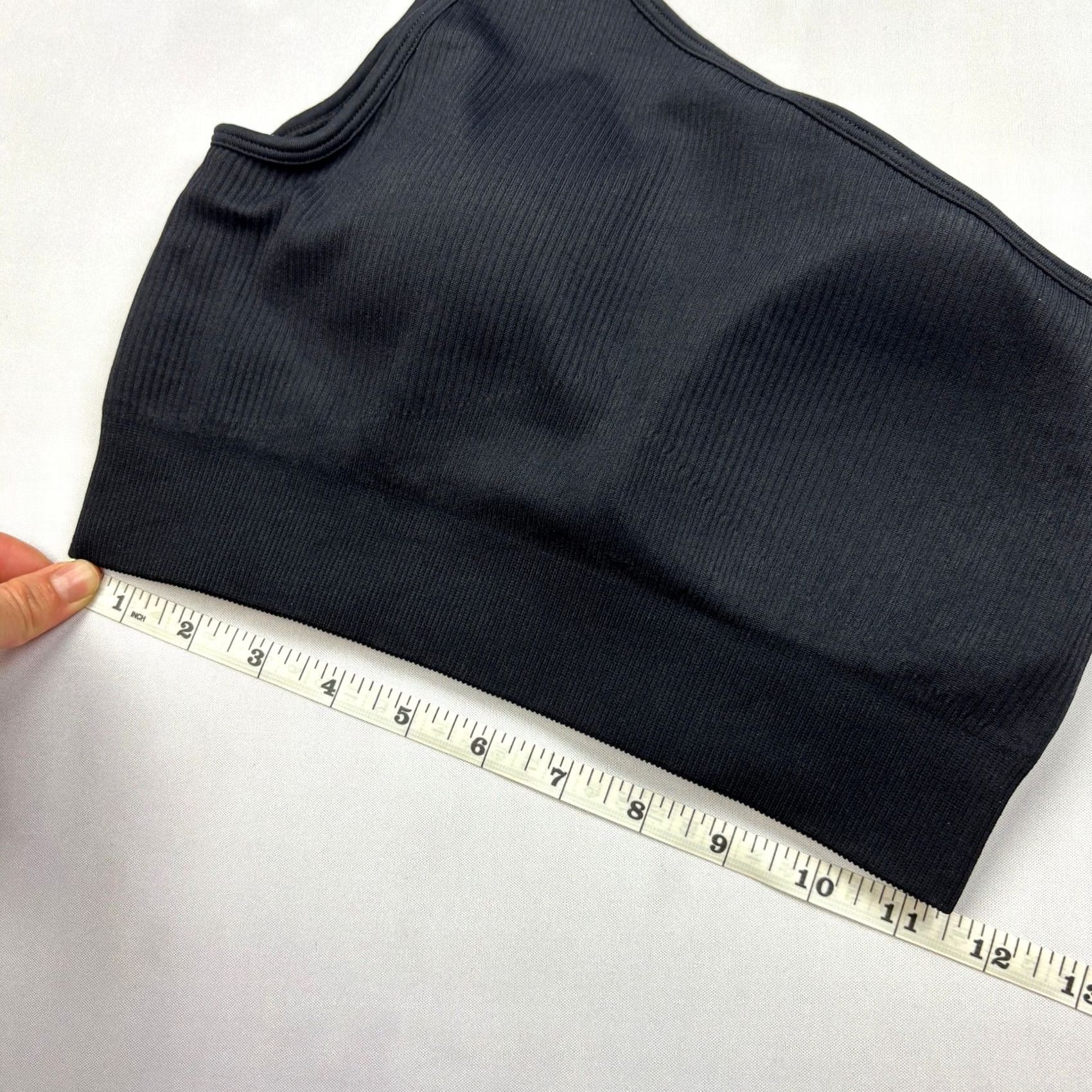 Vintage OQQ Ribbed One Shoulder Tank Top Medium Black Gym Workout Sculpting Yoga Pilates Women Size M / US 6-8 / IT 42-44 - 5 Thumbnail