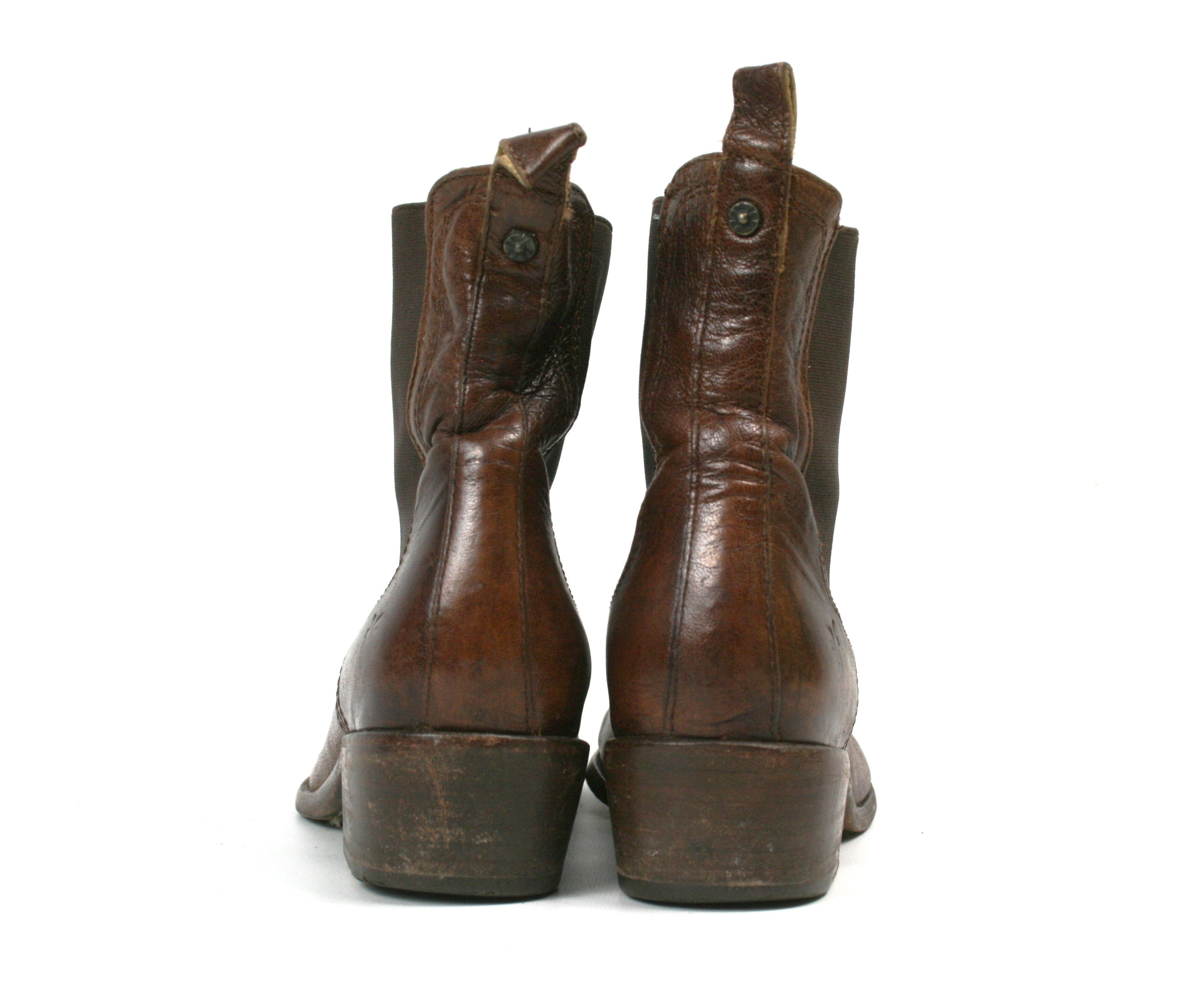 Frye Carson Leather Ankle Cowboy Boots Size US 9.5 / IT 39.5 - 9 Thumbnail