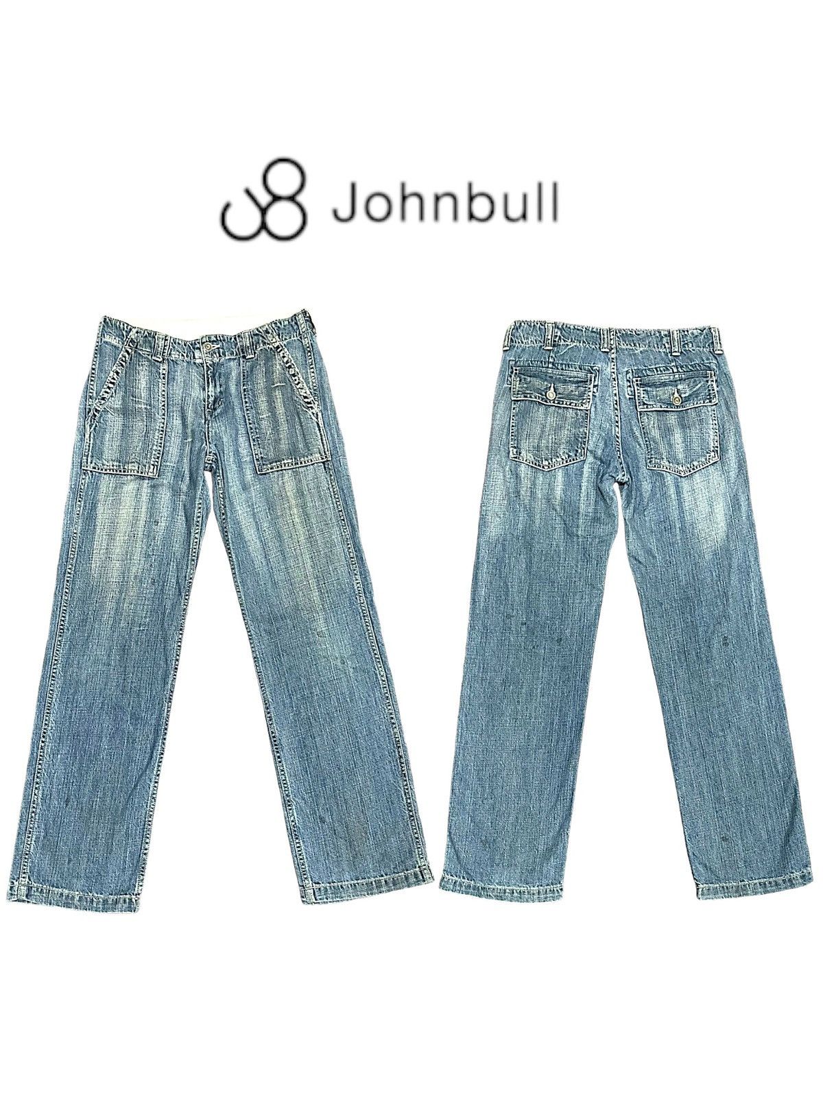 Japanese Brand × Johnbull John Bull 90s Distressed Fatigue Baker Army Style Jeans Size US 30 / EU 46 - 1 Thumbnail