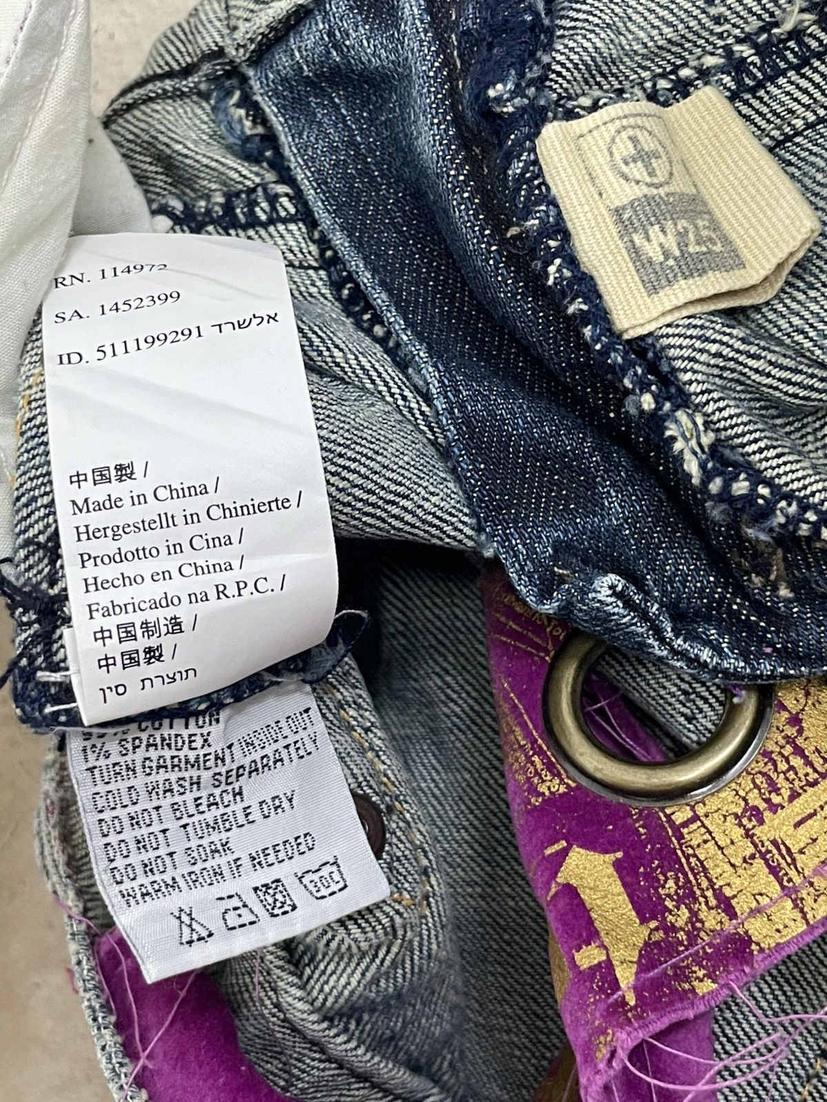PPFM + Tough Jeansmith Light Mud Heavy Stiching Rare Design Size US 26 / EU 42 - 21 Thumbnail