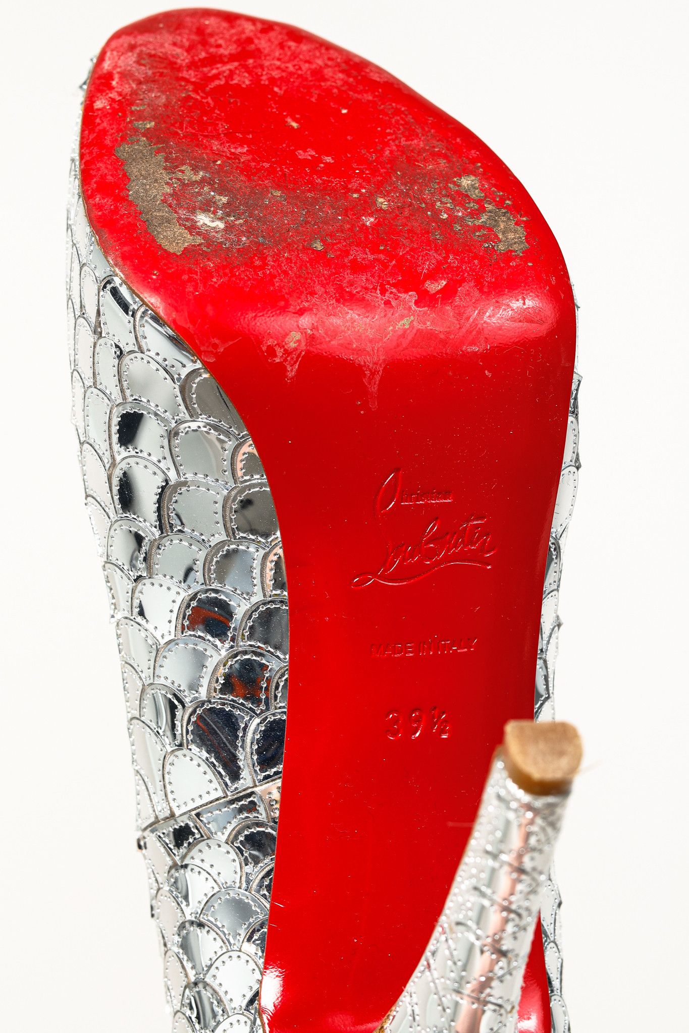 Christian Louboutin Christian Louboutin Poseidon Scale Peep-Toe Platform Pumps Size US 9 / IT 39 - 5 Thumbnail