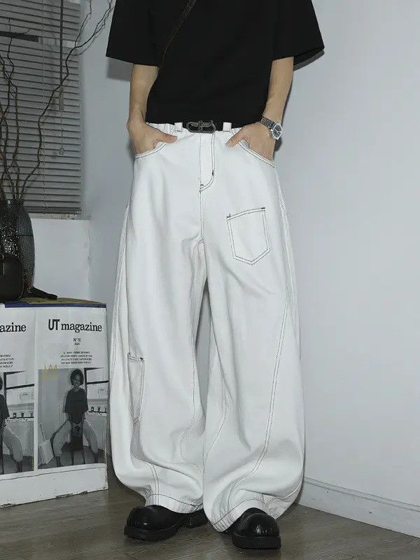 Japanese Brand × Jean Retro loose pocket patchwork jeans Size US 32 / EU 48 - 4 Thumbnail