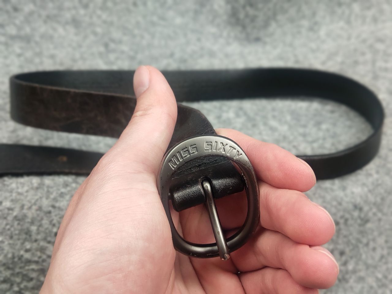 Miss Sixty Miss Sixty Vintage Y2k style leather dark brown logo Belt Size ONE SIZE - 11 Thumbnail