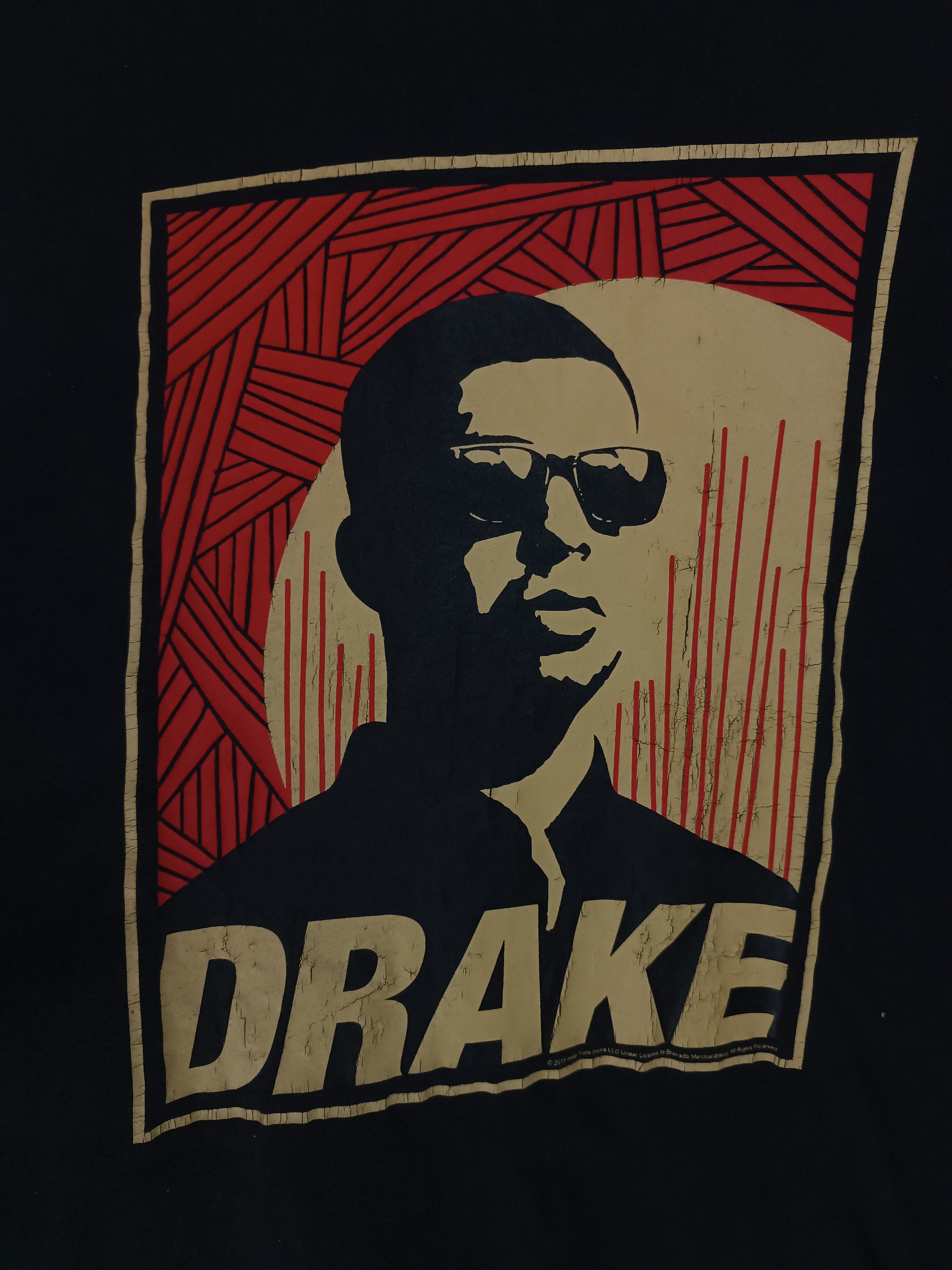 Rap Tees VINTAGE 2015 DRAKE SHEPARD FAIREY ARTWORK RARE TEE Size US S / EU 44-46 / 1 - 8 Thumbnail