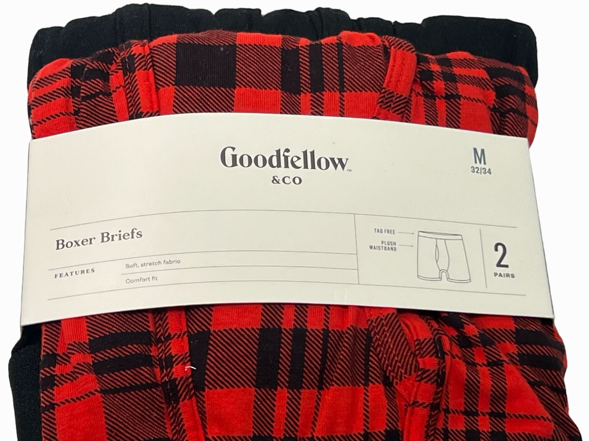 Other Goodfellow & Co- Men's Plaid Boxer Briefs- 3 Pack (6 Units)- Size ONE SIZE - 6 Thumbnail