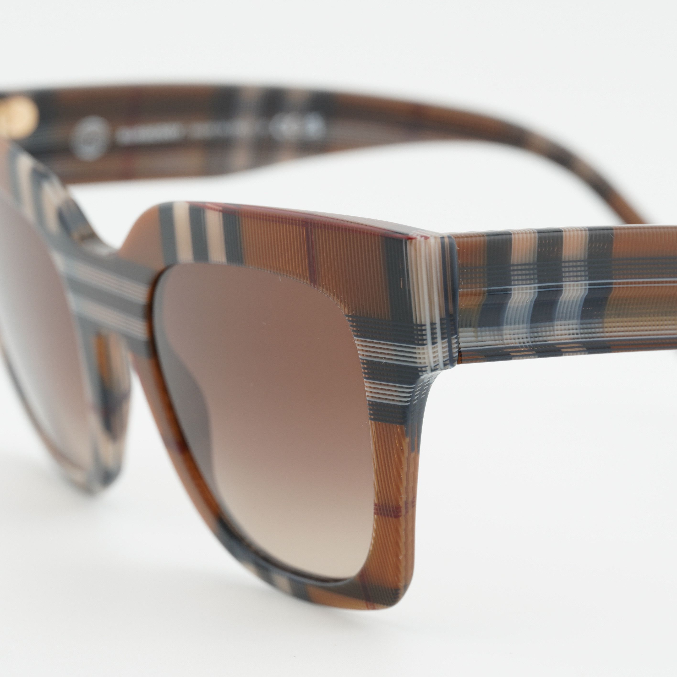 Burberry Burberry BE4364 396713 Sunglasses Check Brown Square Frame Size ONE SIZE - 2 Thumbnail
