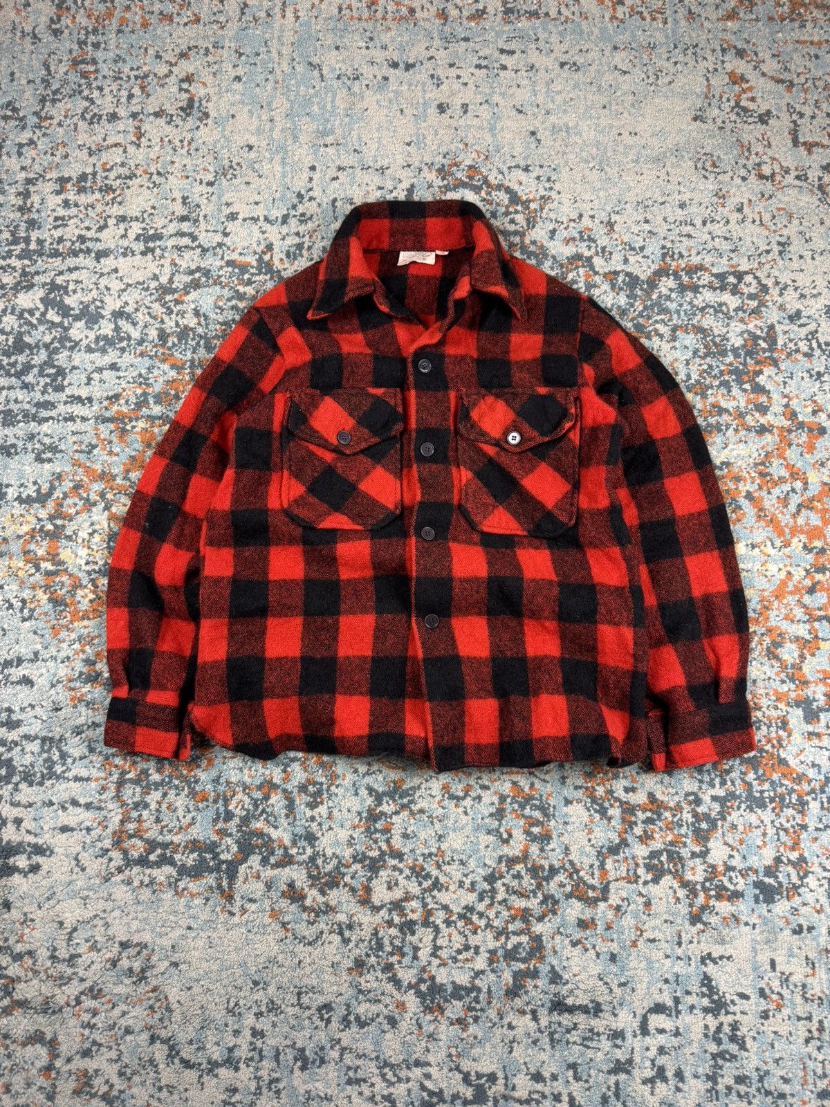 Vintage Vintage 70s Brumdies heavy wool buffalo plaid flannel shirt Size US M / EU 48-50 / 2 - 1 Thumbnail