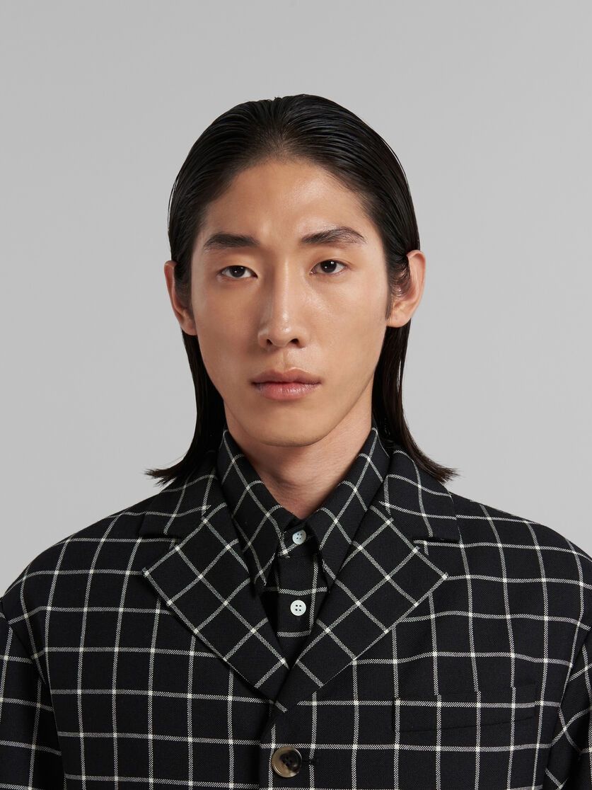 Marni o1w1db10824 Checked Jacket in Black White Size US S / EU 44-46 / 1 - 5 Thumbnail