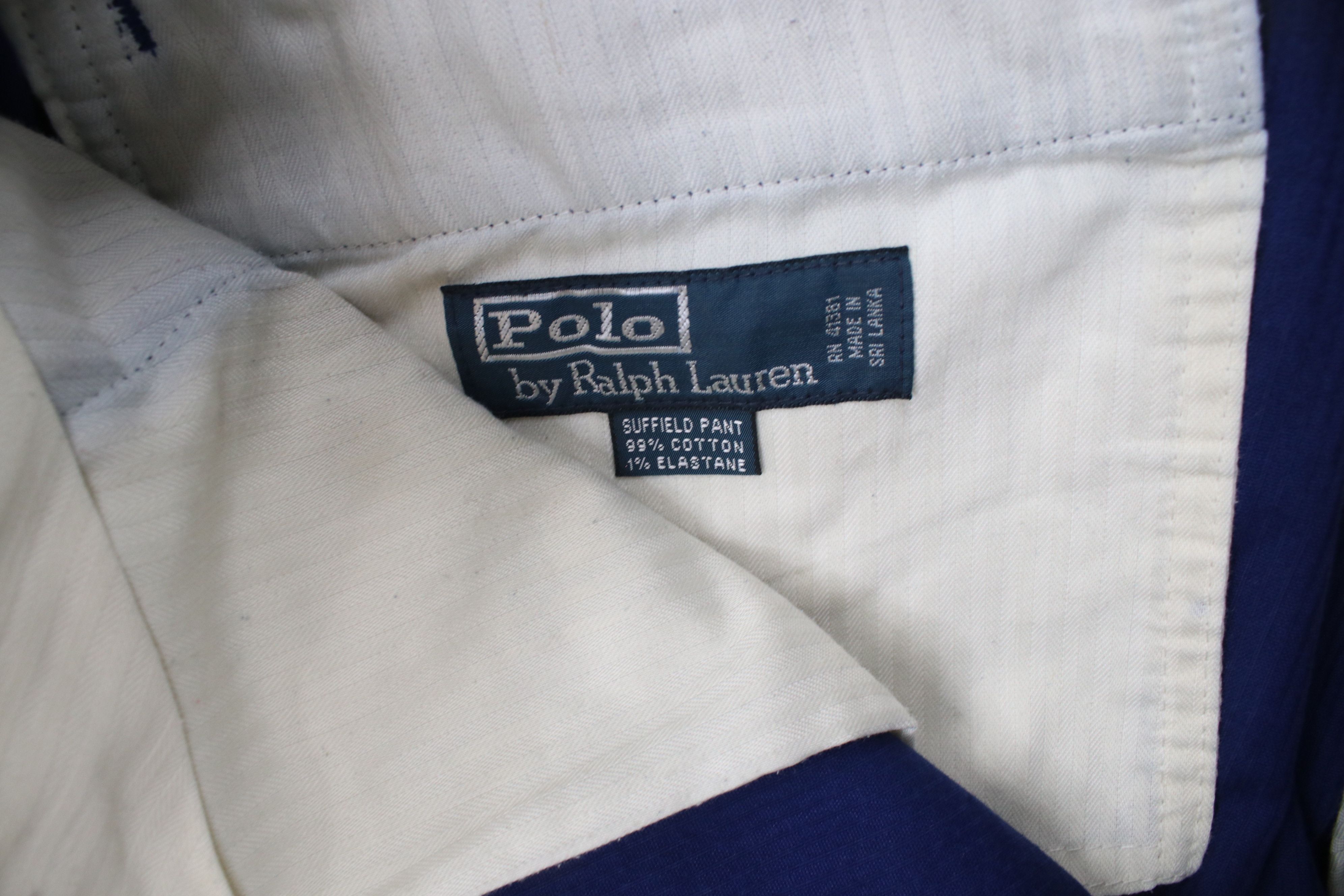 Polo Ralph Lauren Vintage 90s Ralph Lauren Thick Wide Leg Corduroy Pants Blue Size US 34 / EU 50 - 7 Thumbnail