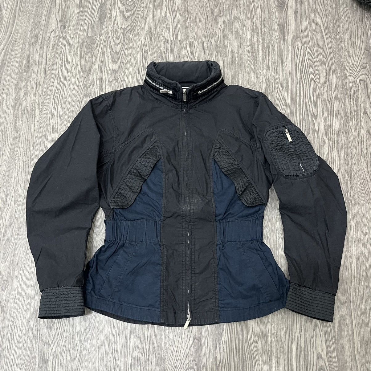 Armani Exchange Armani Exchange - Peplum Jacket Black Navy Hidden Hoodie Size US M / EU 48-50 / 2 - 1 Thumbnail