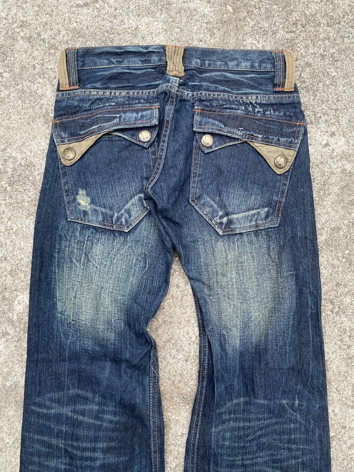 If Six Was Nine × Japanese Brand × Tornado Mart Root Three Japan Claw Mark Design Flare Denim Size US 30 / EU 46 - 8 Thumbnail
