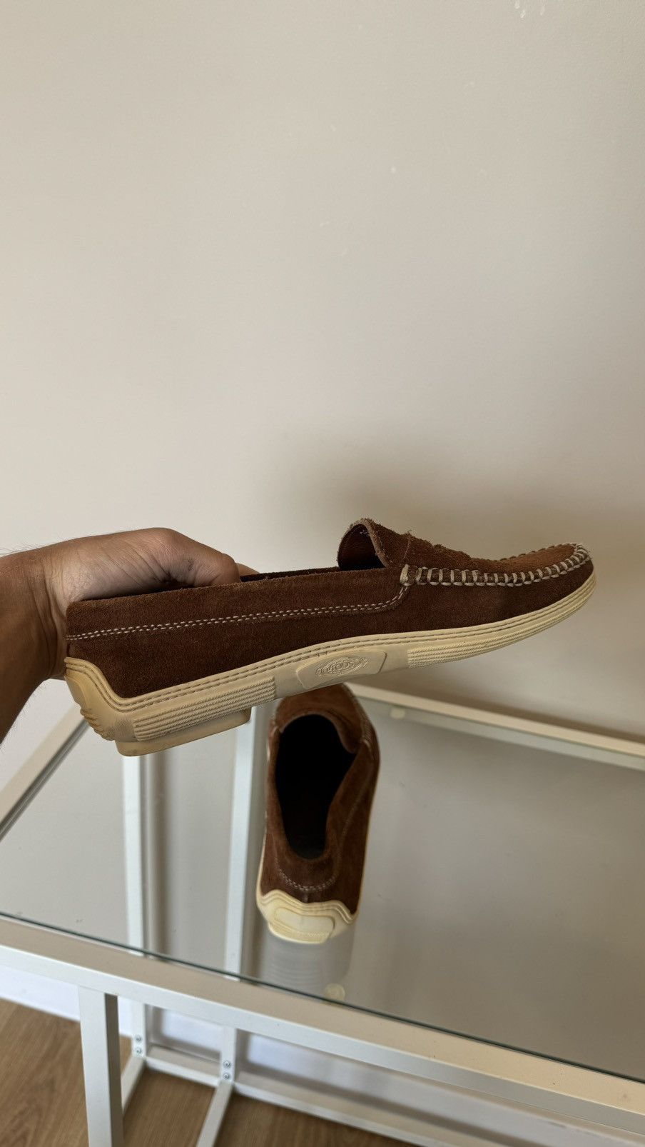 Leather Tod’s suede brown leather loafers vibram made in Italy Size US 8 / IT 38 - 5 Thumbnail