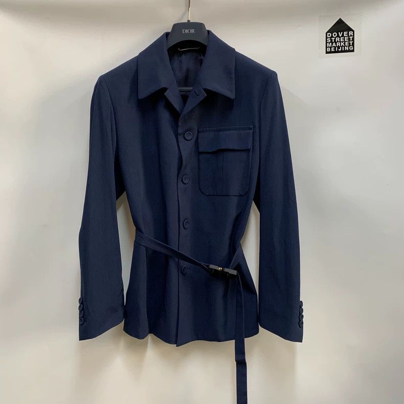 Dior Dior FW21 Wool Blended Technology Fabric Long Belt Jacket 2 Size US M / EU 48-50 / 2 - 2 Thumbnail