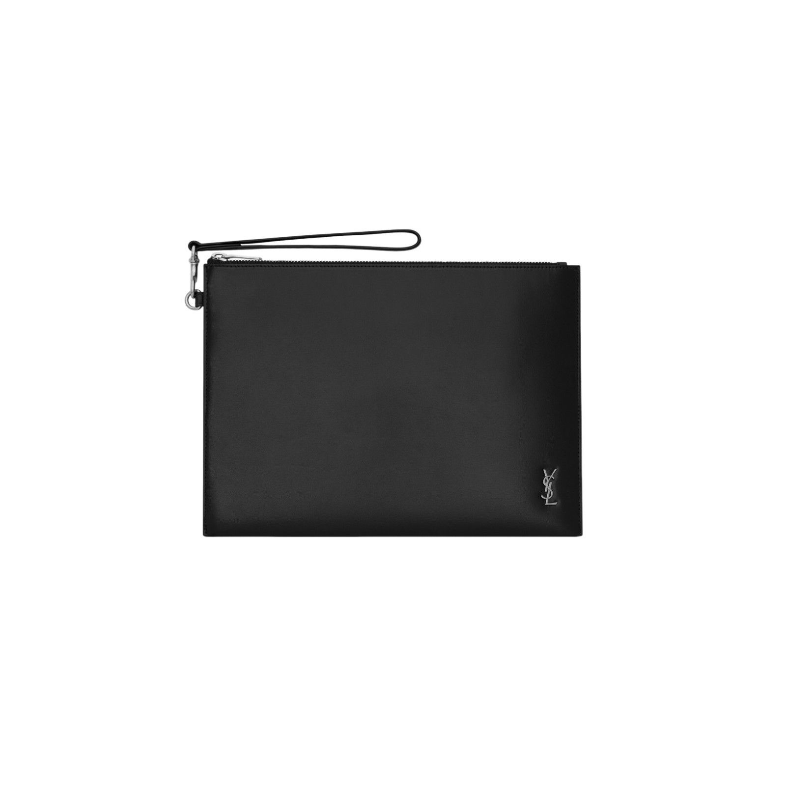 Saint Laurent Paris SAINT LAURENT Cassandre TIny $750 Black Leather Pouch New & Size ONE SIZE - 1 Thumbnail
