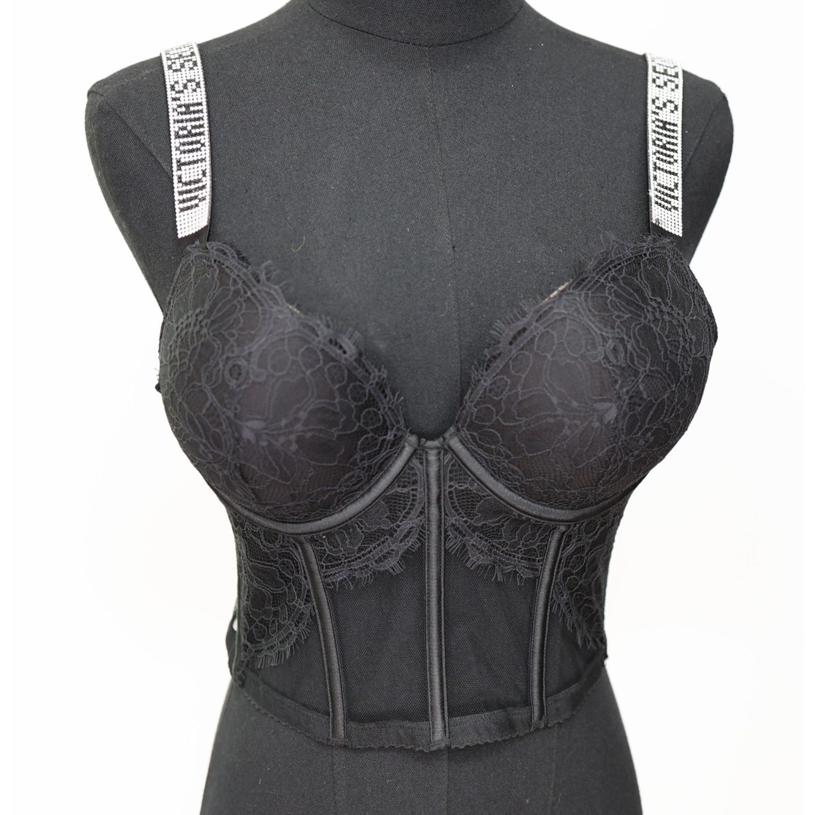 Victoria's Secret NWT VICTORIA'S SECRET Black Corset Bra Top Size 34B $84.50 Size ONE SIZE - 1 Thumbnail