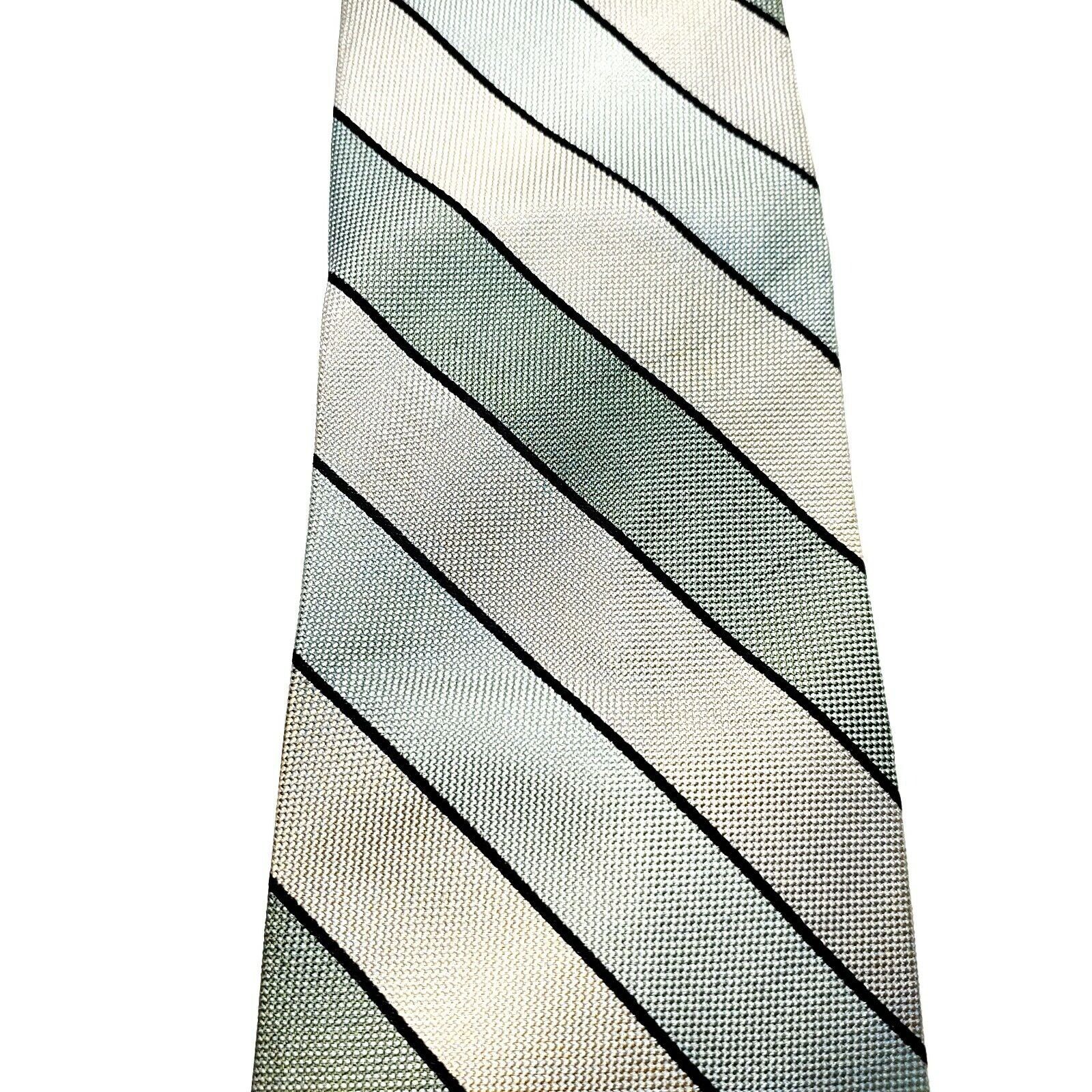 Dior Dior Signature Silk Tie Green Woven Striped Short Wide Size ONE SIZE - 2 Thumbnail