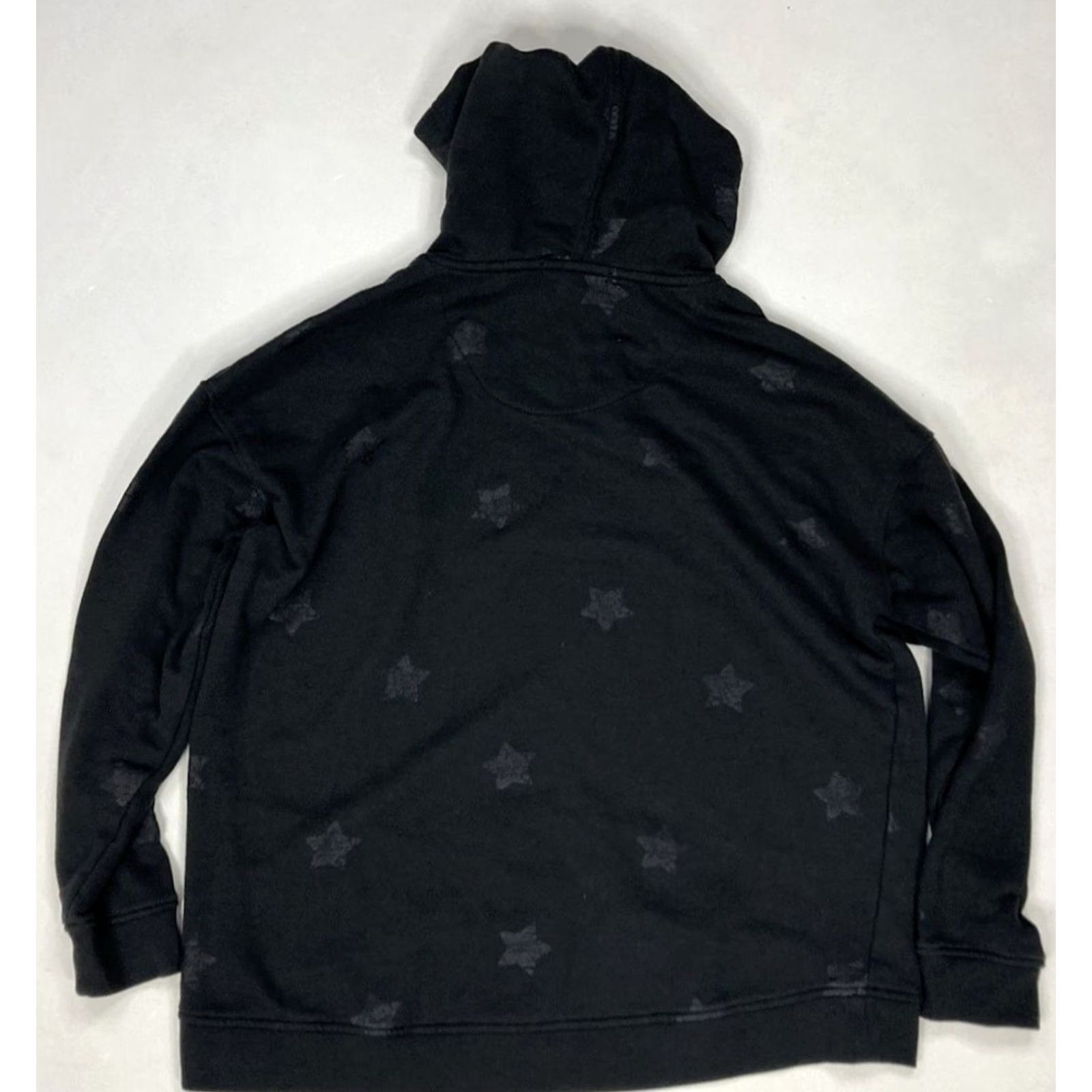 Vintage Seven7 Pullover Hoodie Women Large Black Star All Over Print Size L / US 10 / IT 46 - 2 Thumbnail