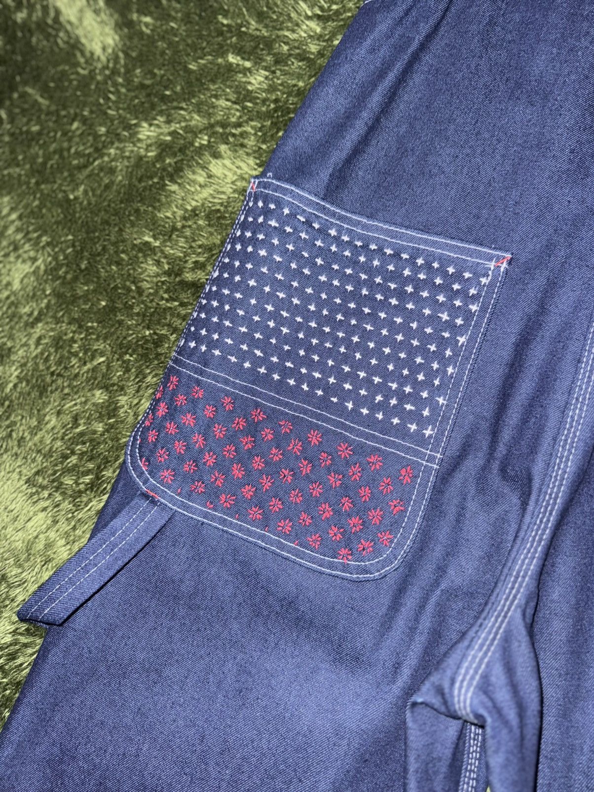 Dickies [30x30] Dickies Japanese Sashiko Custom Overalls – Indigo Size US 30 / EU 46 - 11 Thumbnail
