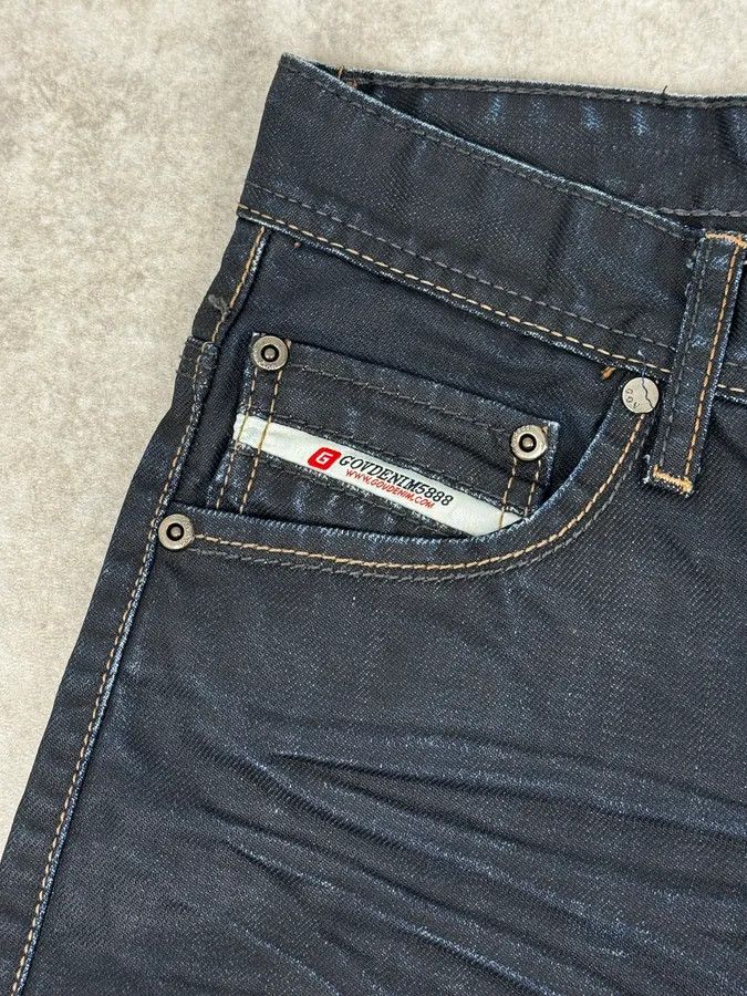 Vintage 2000s Black Waxed Effect Obscure Denim Jeans Size US 32 / EU 48 - 8 Thumbnail