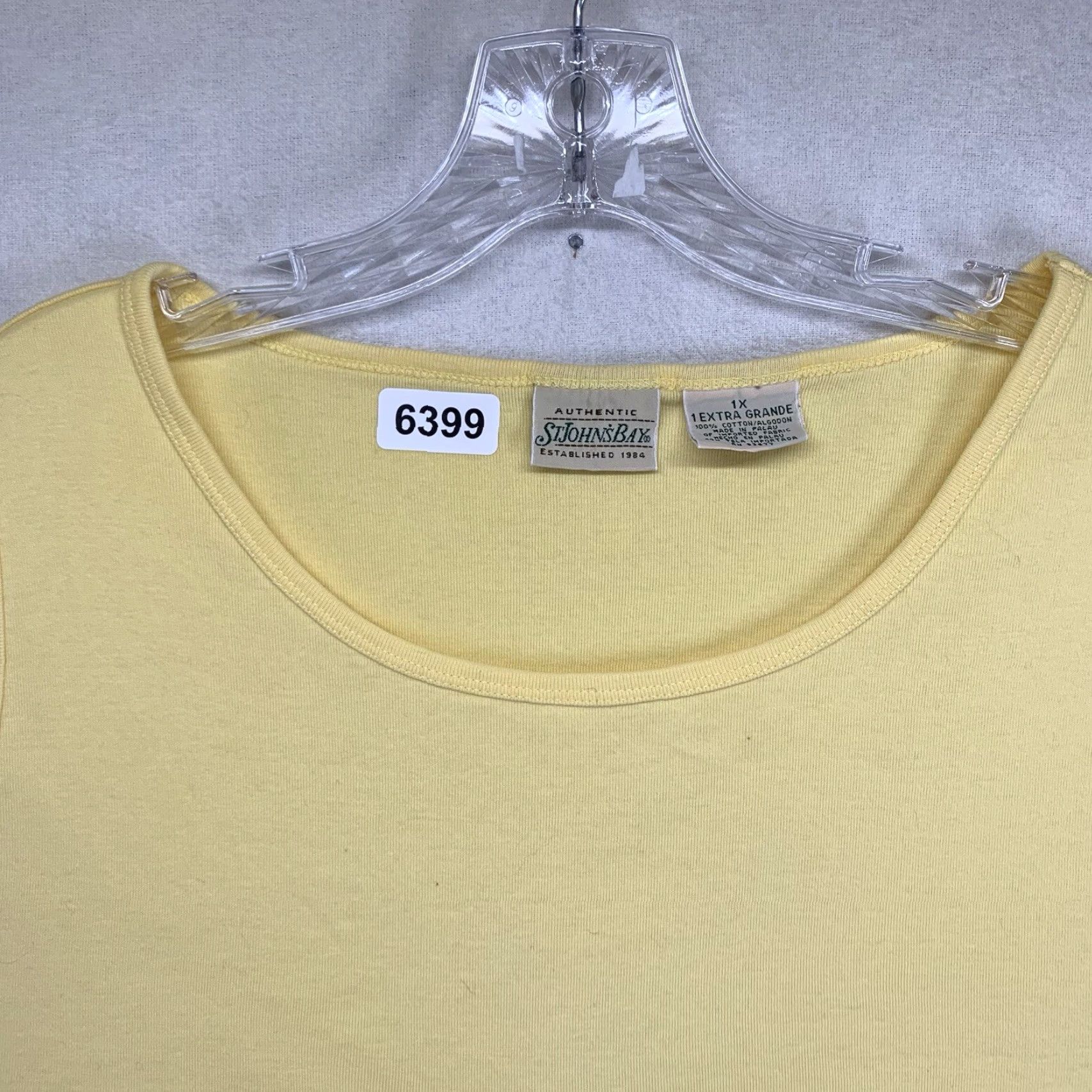 Vintage VINTAGE Women's Tank Top Size 1X Plus 100% Cotton Lightweight Breathable Summer Yellow 90s Retro Beach Casual Size XL / US 12-14 / IT 48-50 - 3 Thumbnail